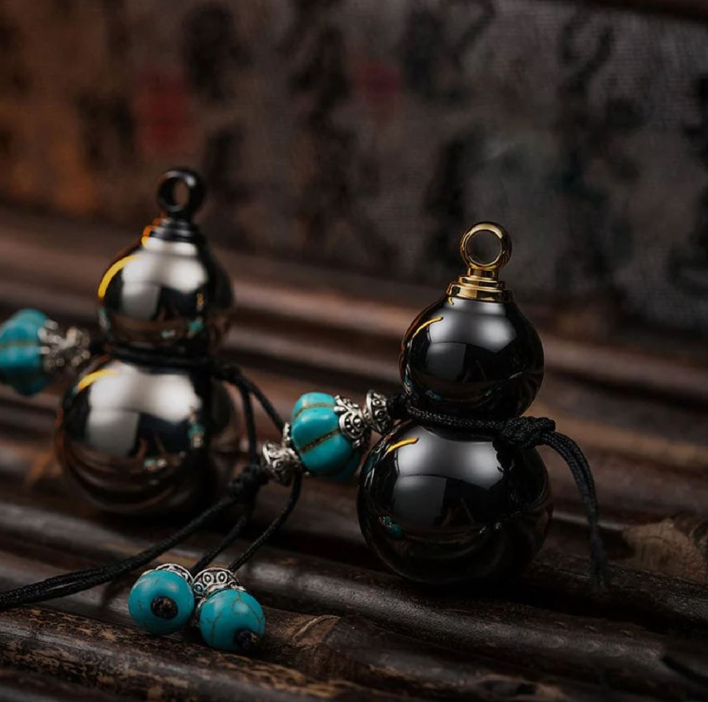 New WANWU Gourd Stainless Steel Pendant Keychain | WANWU EDC Gourd PEI Hand Pendant Decoration Toys for Collection &amp; Gift.