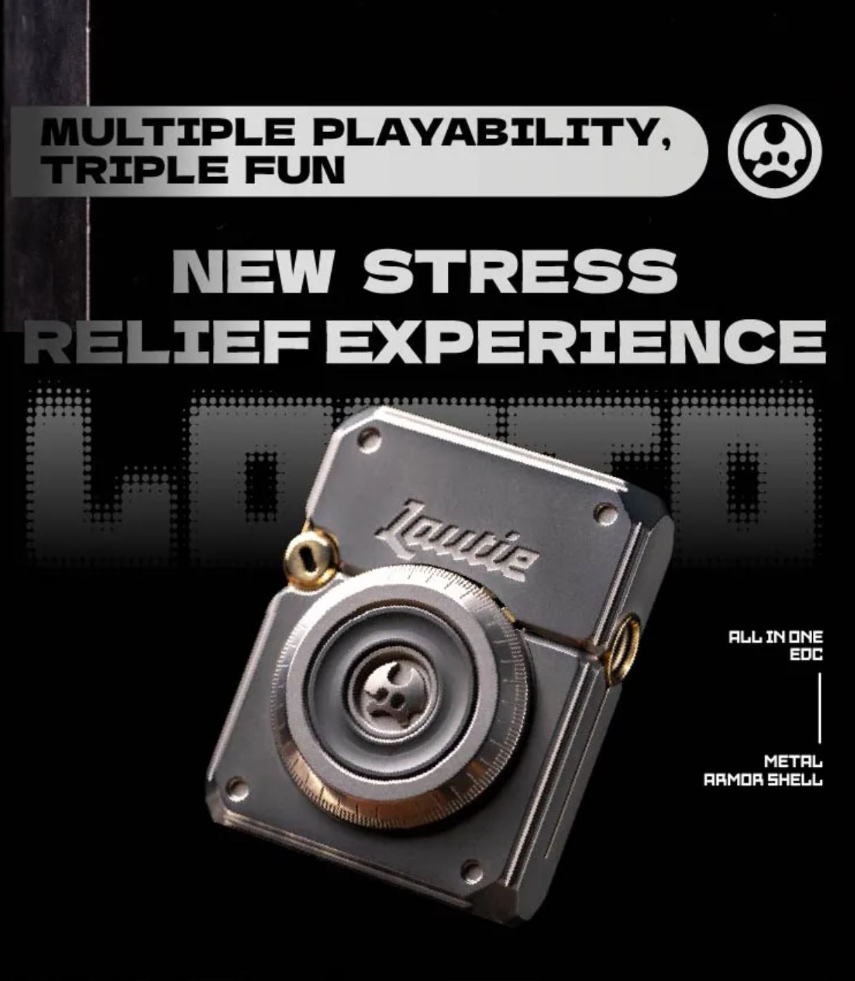 New Lautie 2099 Series Lotto Titanium Lighter Box Gyro Fidget Slider Spinner for Collection & Gift