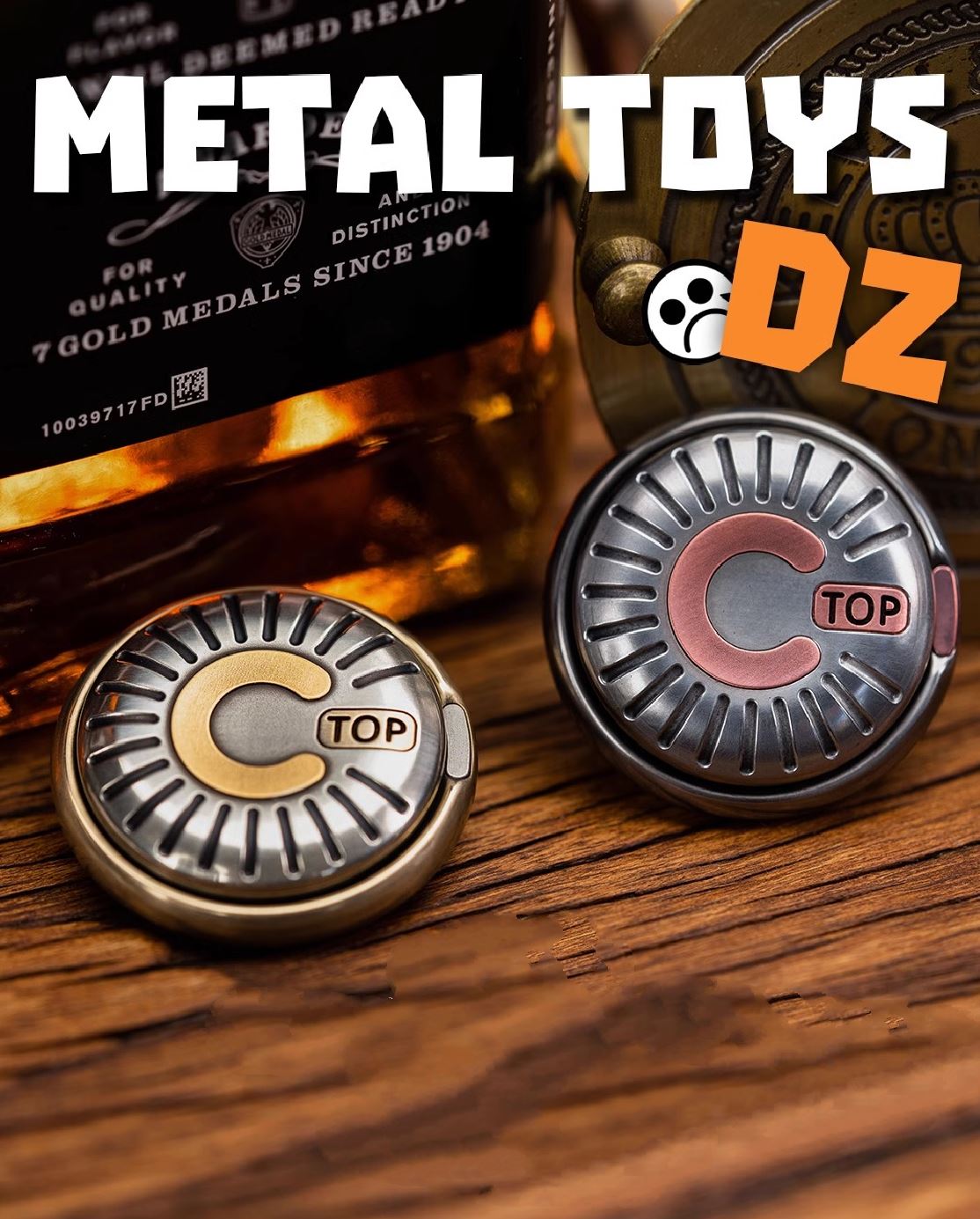MetalToys DZ Top-C Mechanical Coin Shape Hand Slider | Top - C Stainless Steel Mechanical Coin Fidget Slider for Collection &amp; Gift