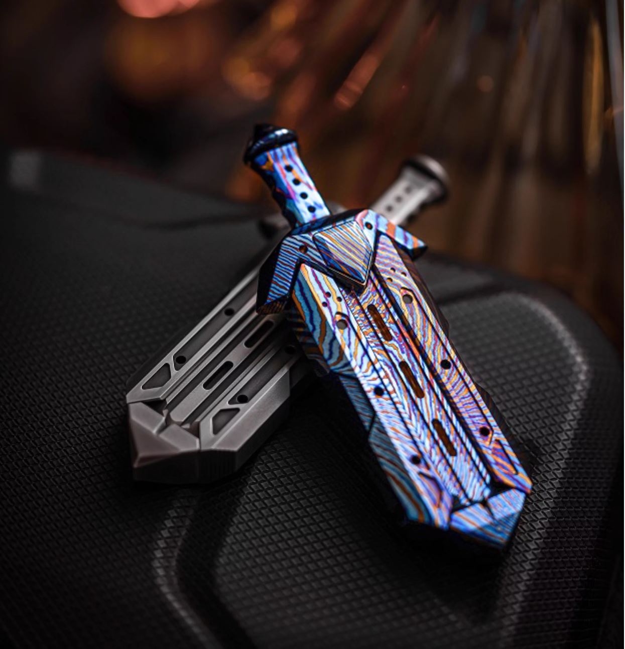 CWS EDC Archangel's Sword Hand Haptic Stainless Steel Push Slider | New Archangel's Swords EDC Hand Push Slider | Archangel's Sword PPB Fidget Toys for Collection & Gift