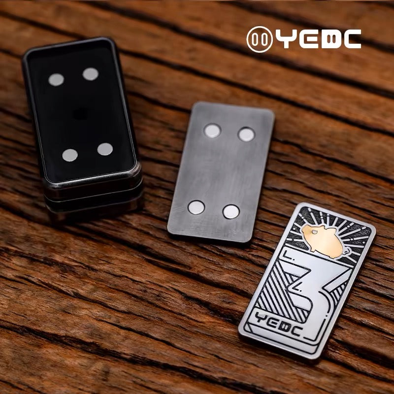 YEDC 3rd Anniversary Limited Hand Haptic Slider | YEDC three layer Anniversary Metal EDC Hand Fidget Toy for Collection &amp; Gift