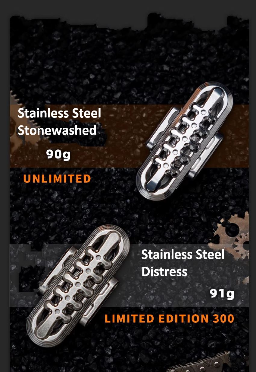 New 2026 WANWU EXOSKELETON Stainless Steel Mechanical Magnetic Hand Haptic Push Fidget EDC Slider for Gift & Colection