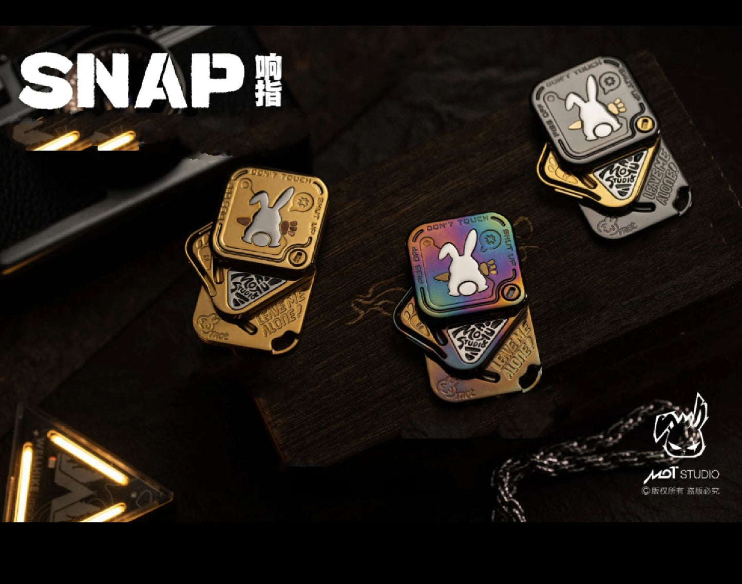 New Arrival MOT EDC SNAP Fidget Hand Slider | MOT New Rabbit Hand Haptic Slider | New MOT Rabbit Zirconium Fidget Slider for Gift & Collection.
