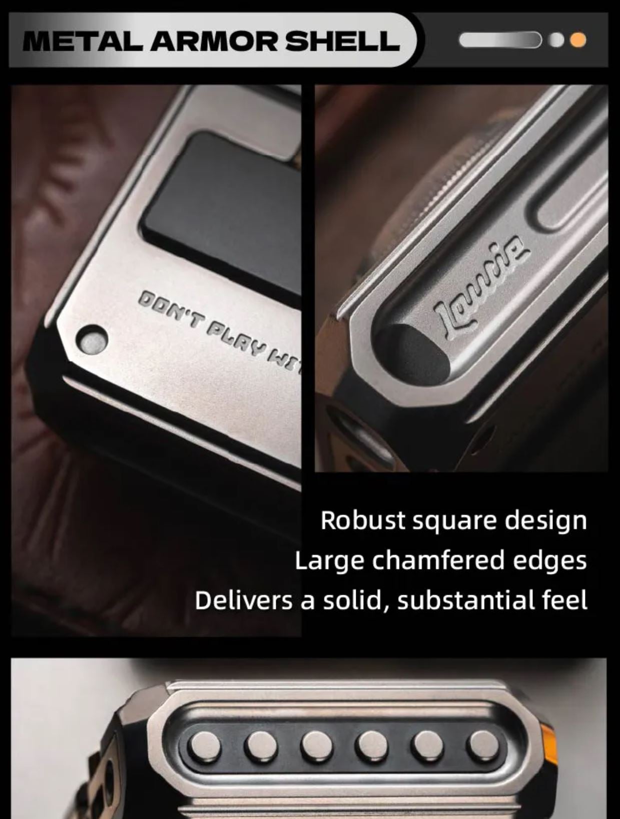 New Lautie 2099 Series Lotto Titanium Lighter Box Gyro Fidget Slider Spinner for Collection & Gift