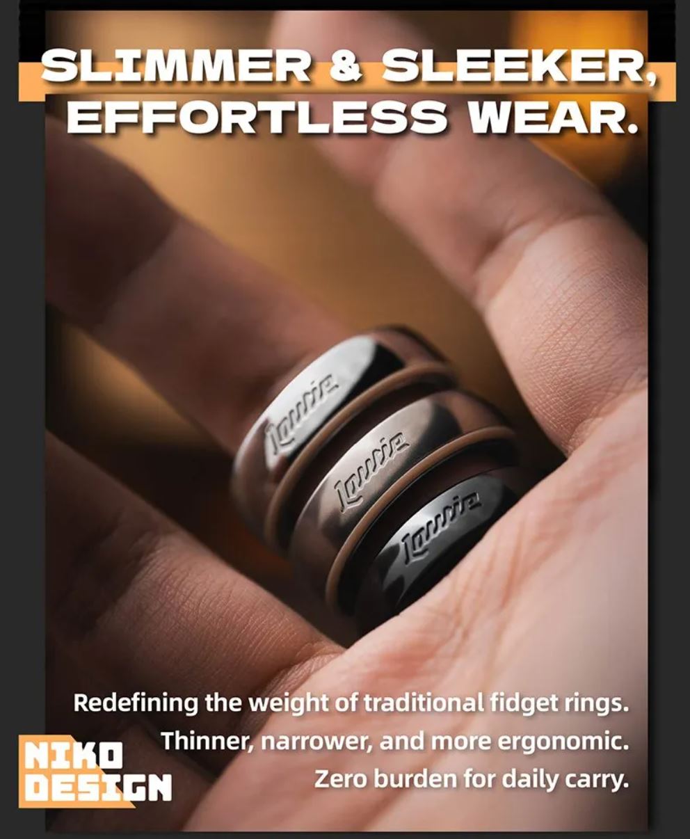 New Launching Lautie SpyWar Mechanic I - Slim Fidget Ring for Collection & Gift