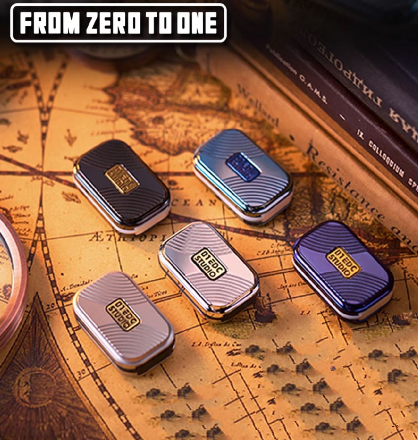 Zero One Mini Burger Mechanical Hand Haptic Slider | Zero One Mini Burger Metal EDC Hand Fidget Toy for Collection & Gift