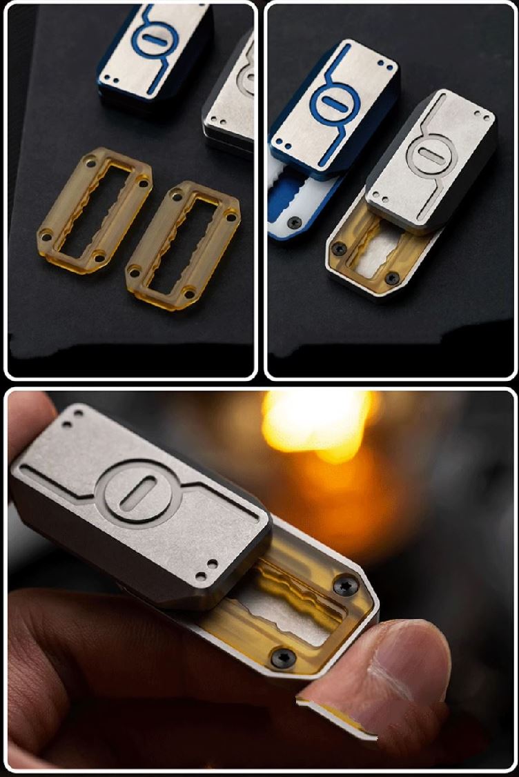 WANWU Stainless Steel Subspace Mechanical Hand Slider | Wanwu Mini G10 Subspace Mechanical EDC Hand Slider | Mini PPB Metal Slider for Collection & Gift