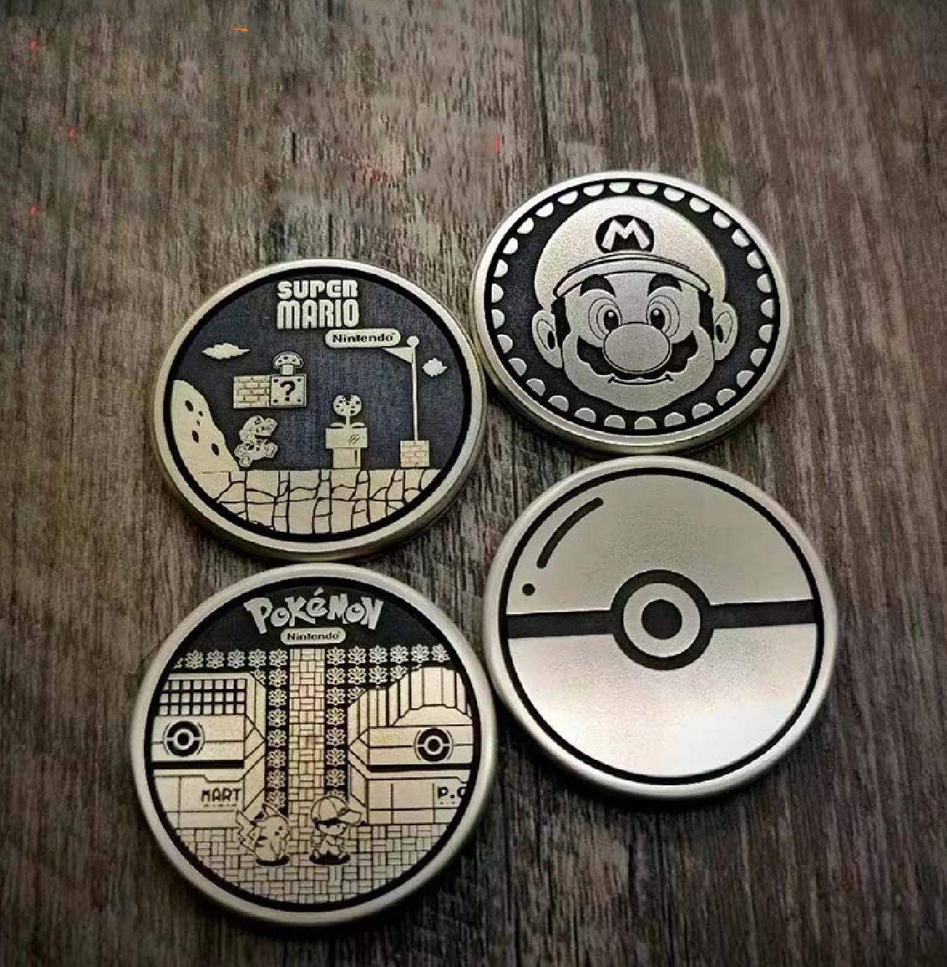 Mini ACEDC Stainless Steel Cartoon Theme Coin Shape Push Slider | Metal Theme Coin Push Slider | Mini EDC Cartoon Coin Slider for Collection