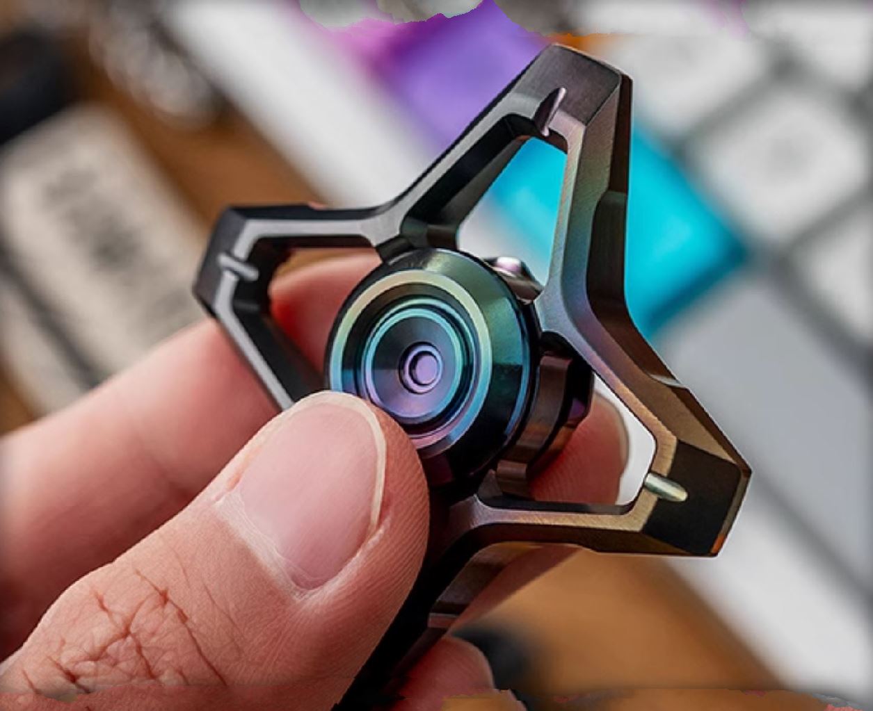 WANWU "Skyline" Hand Gyro Fidget Spinner | WANWU "Skyline" Mini EDC Hand Spinner | Mini "Skyline" Strike PPB Steel Hand Fidget for Gift &amp; Collection