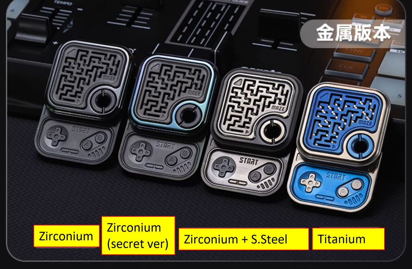 01 EDC Mechanical MAZE GAME Block Hand Push Slider | ZeroOne EDC MAZE BLOCK Haptic Hand Fidget Slider for Collection &amp; Gift