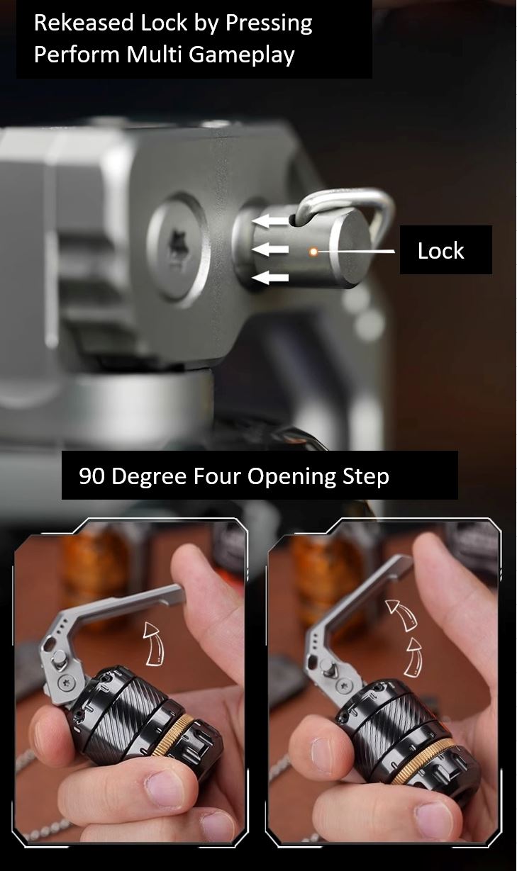 New MUYI NAYICI DEMOMAN Mechanical Hand Fidget Slider | MUYI NAYICI DEMOMAN Hand Push Slider EDC Fidget Toys for Collection & Gift