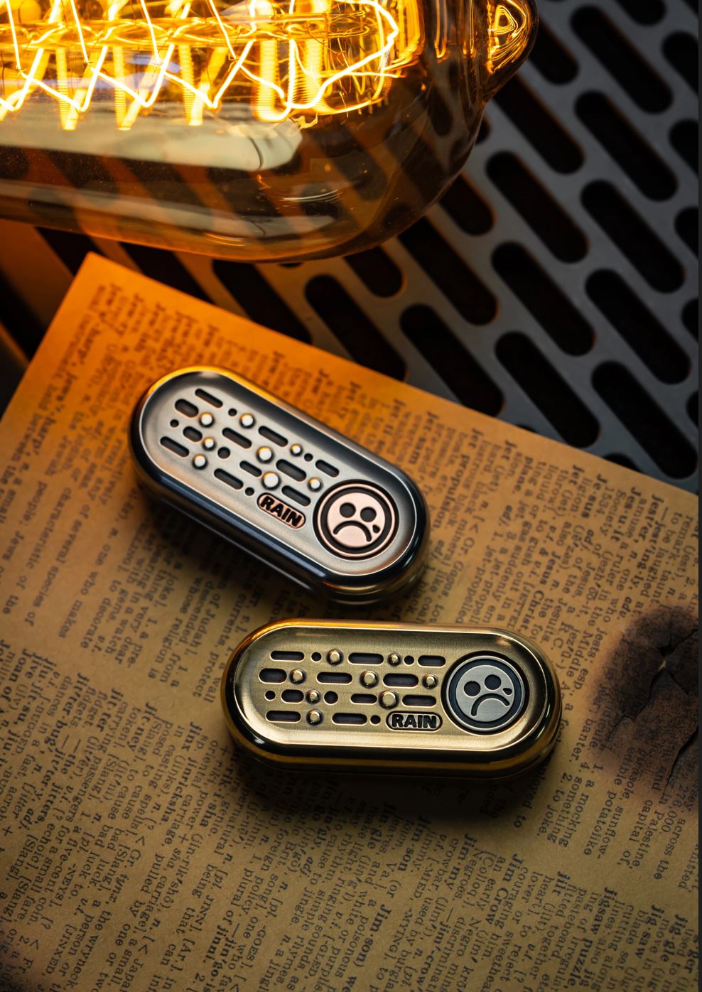 Metal Toys Dz Top-B Rain Hand Push Haptic Slider | Dz Top-B Rain EDC Hand Haptic Push Slider Push Pop Fidget Toys&nbsp; | Metal Fidget Push Pop Toys Anti-Stress Autism ADHD Hand Slider for Gift