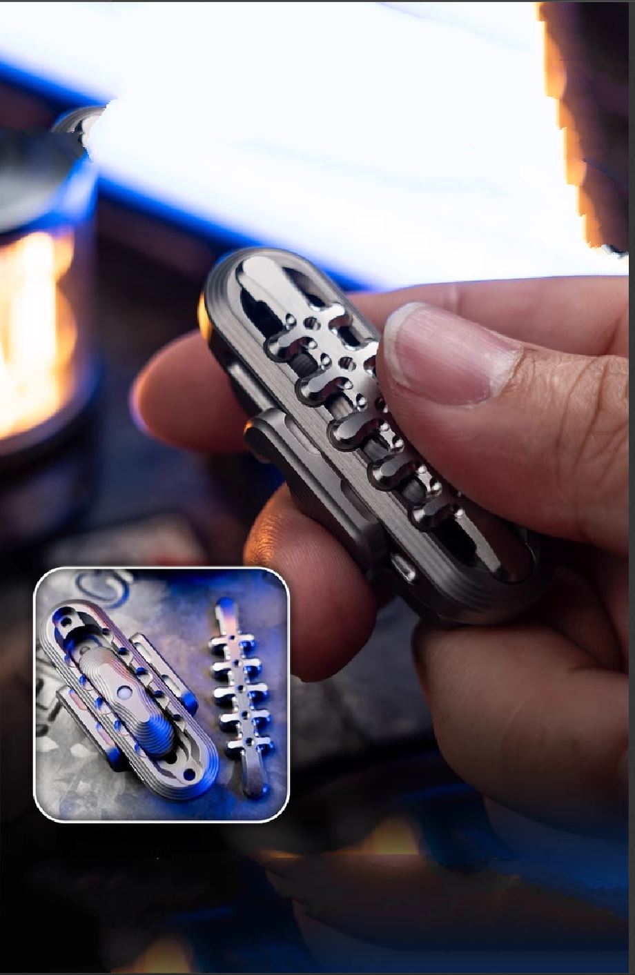 New WANWU EXOSKELETON Mechanical Magnetic Hand Haptic Push Slider | New WANWU EXOSKELETON EDC PEI Hand Push Slider | WANWU EXOSKELETON PPB Fidget Toys for Collection & Gift