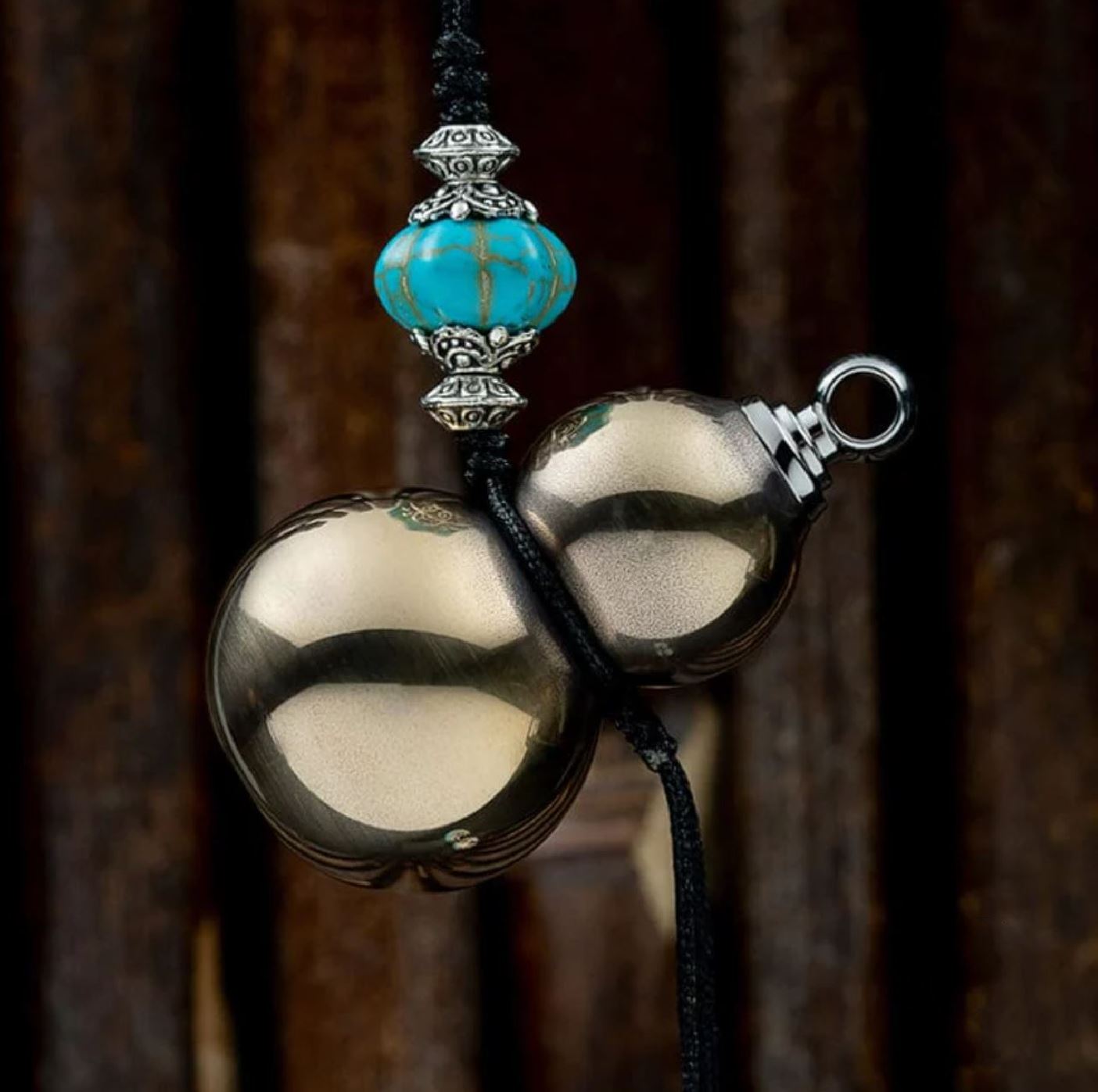 New WANWU Gourd Stainless Steel Pendant Keychain | WANWU EDC Gourd PEI Hand Pendant Decoration Toys for Collection &amp; Gift.