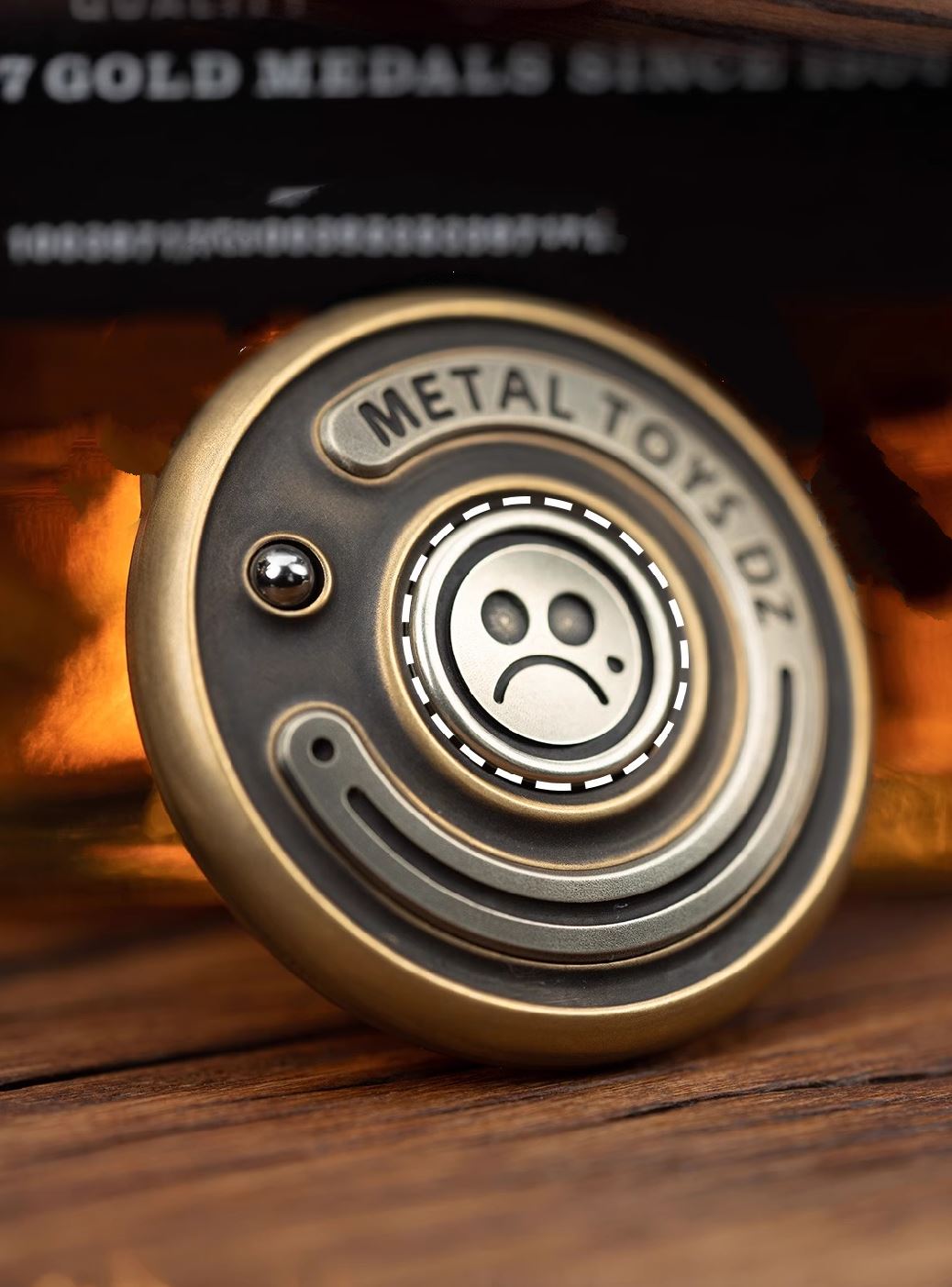 MetalToys DZ Top-C Mechanical Coin Shape Hand Slider | Top - C Stainless Steel Mechanical Coin Fidget Slider for Collection &amp; Gift
