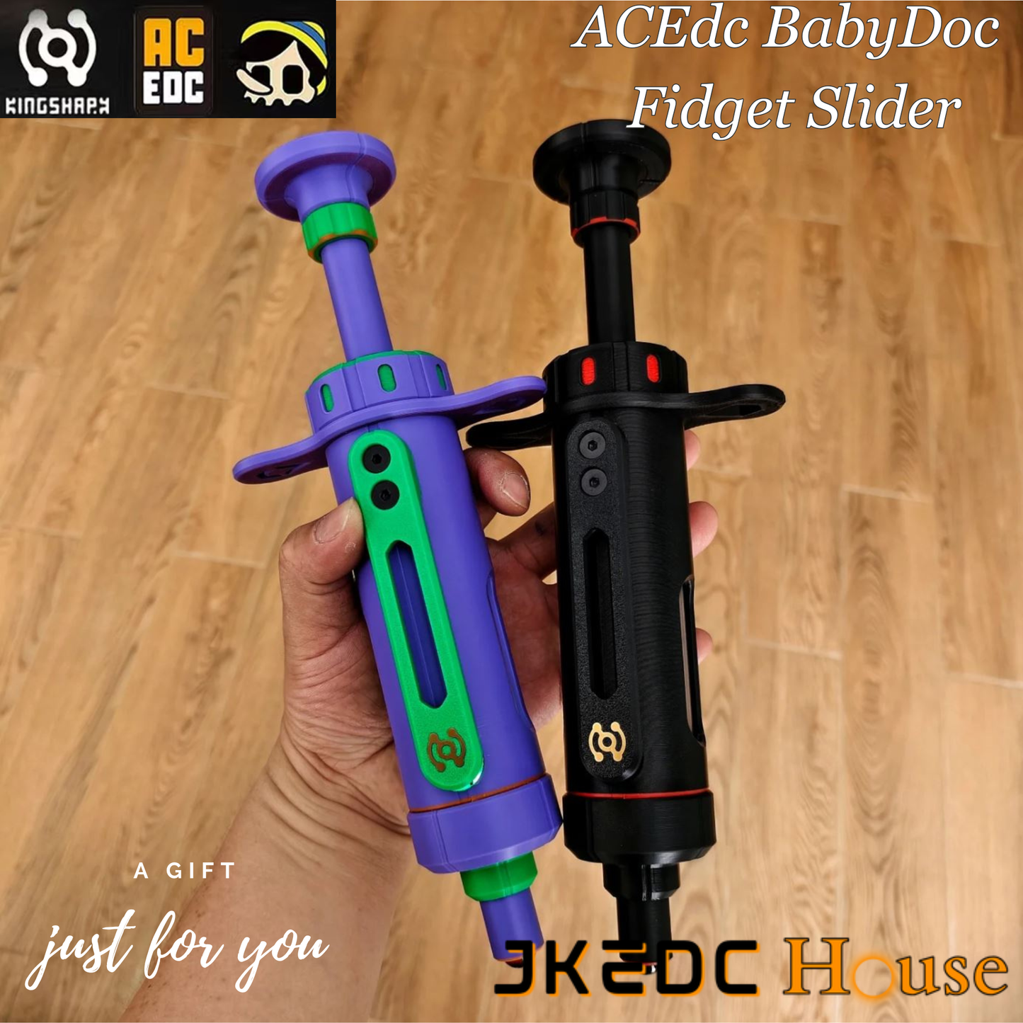ACEdc Giant BabyDoc Hand Fidget Haptic EDC Slider for Gift & Collection