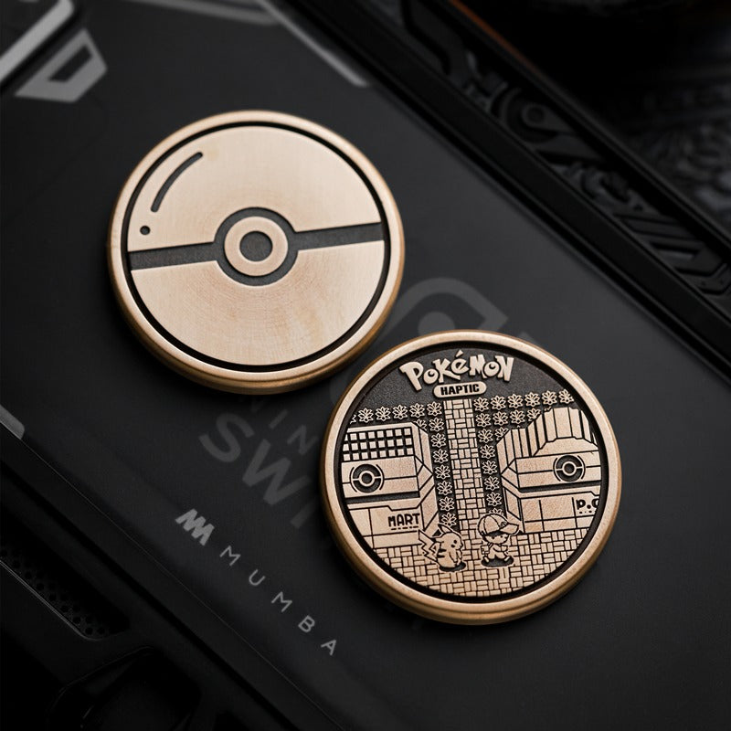 Mini ACEDC Stainless Steel Cartoon Theme Coin Shape Push Slider | Metal Theme Coin Push Slider | Mini EDC Cartoon Coin Slider for Collection