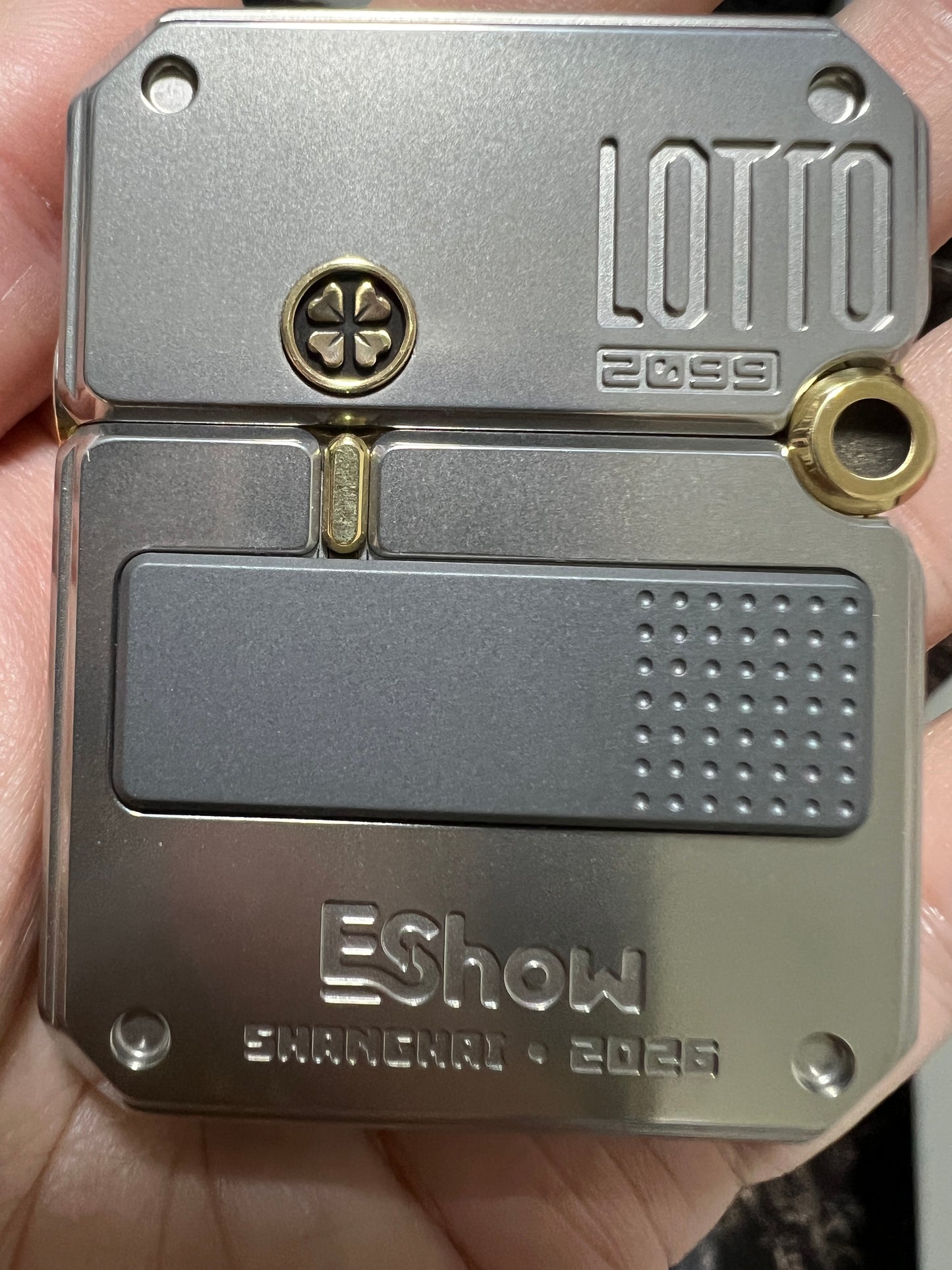 Pre Owned - 99% New - Lautie 2099 Series Lotto Titanium Lighter Box Hand Gyro Fidget for Collection and Gift