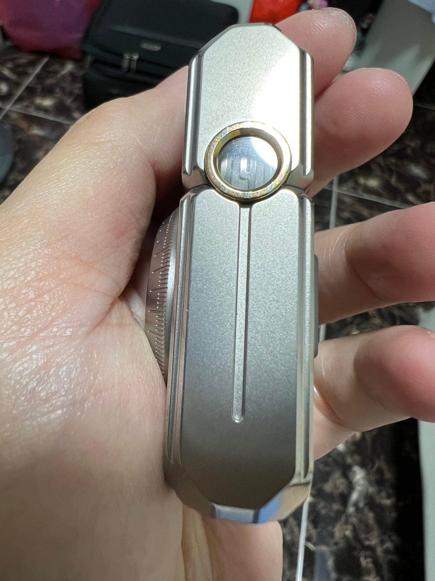 Pre Owned - 99% New - Lautie 2099 Series Lotto Titanium Lighter Box Hand Gyro Fidget for Collection and Gift