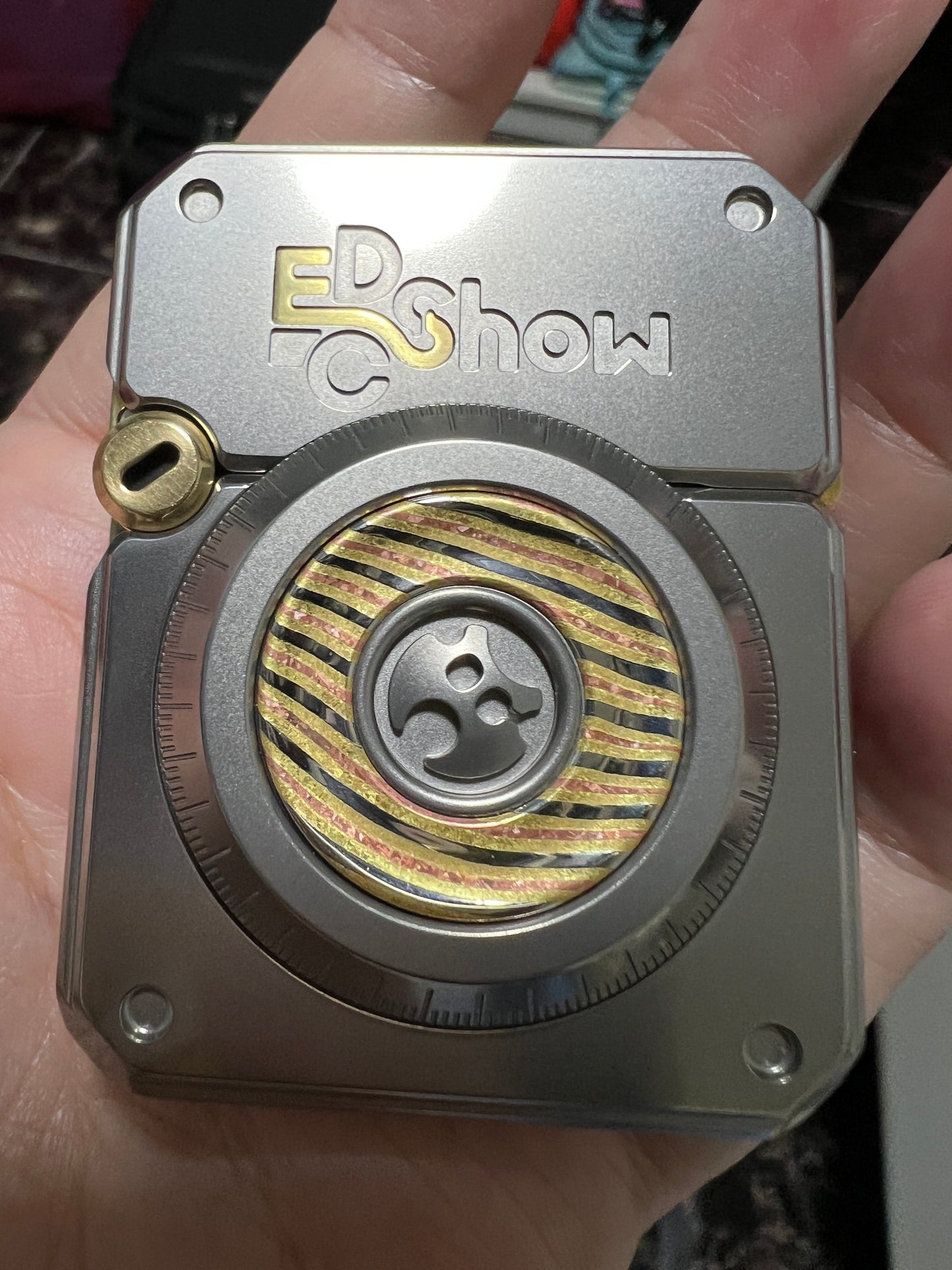Pre Owned - 99% New - Lautie 2099 Series Lotto Titanium Lighter Box Hand Gyro Fidget for Collection and Gift