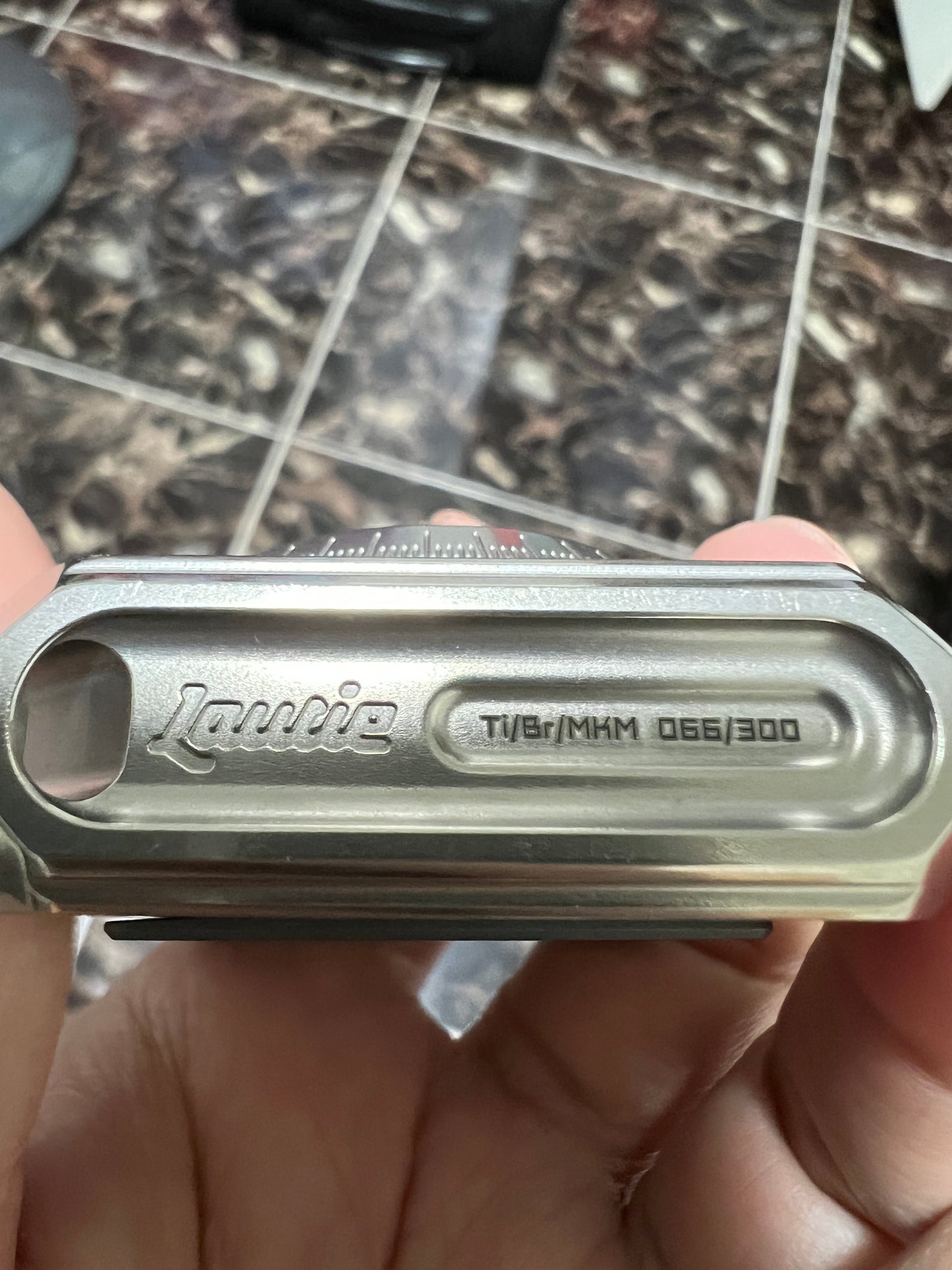 Pre Owned - 99% New - Lautie 2099 Series Lotto Titanium Lighter Box Hand Gyro Fidget for Collection and Gift