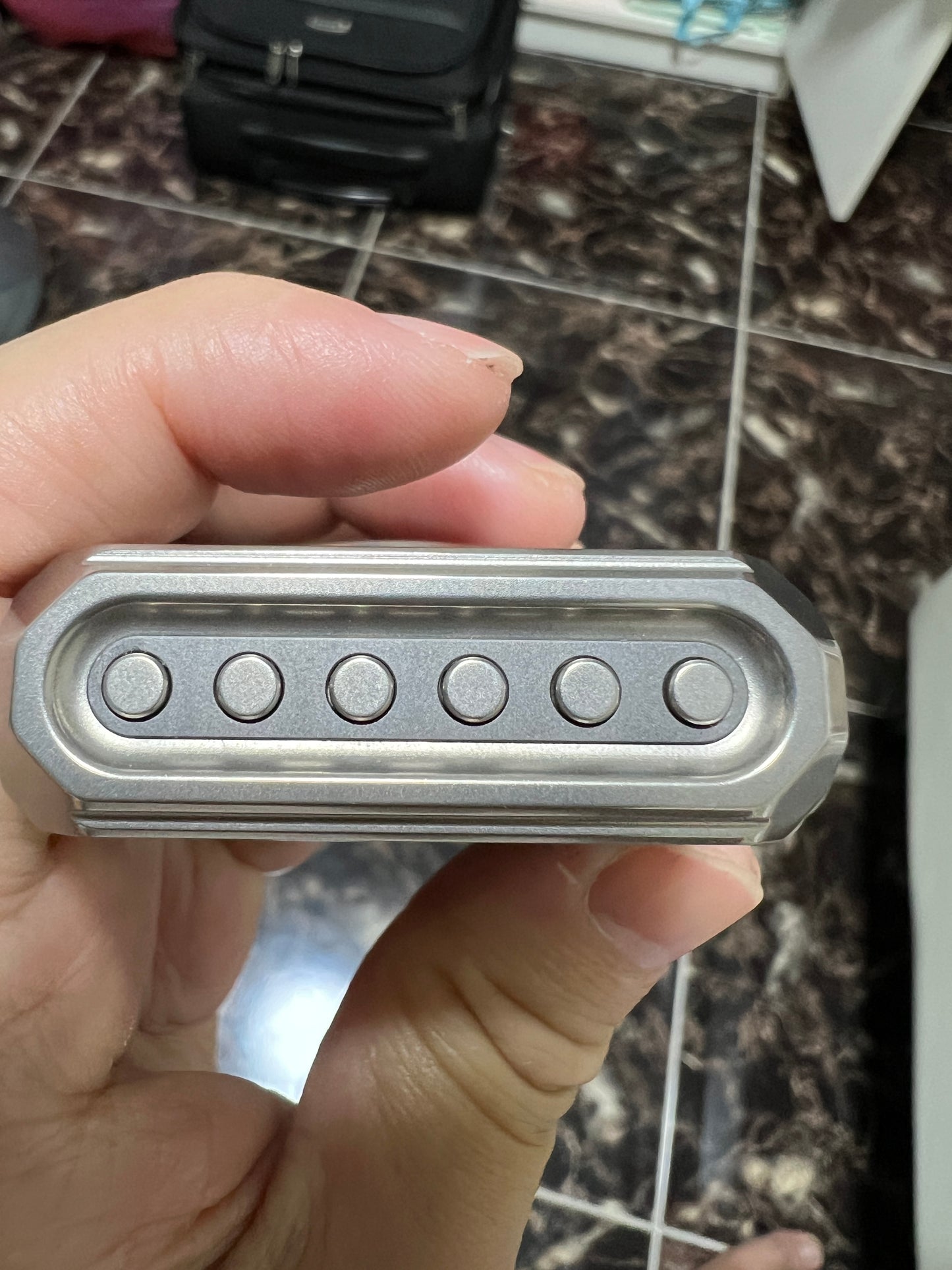 Pre Owned - 99% New - Lautie 2099 Series Lotto Titanium Lighter Box Hand Gyro Fidget for Collection and Gift