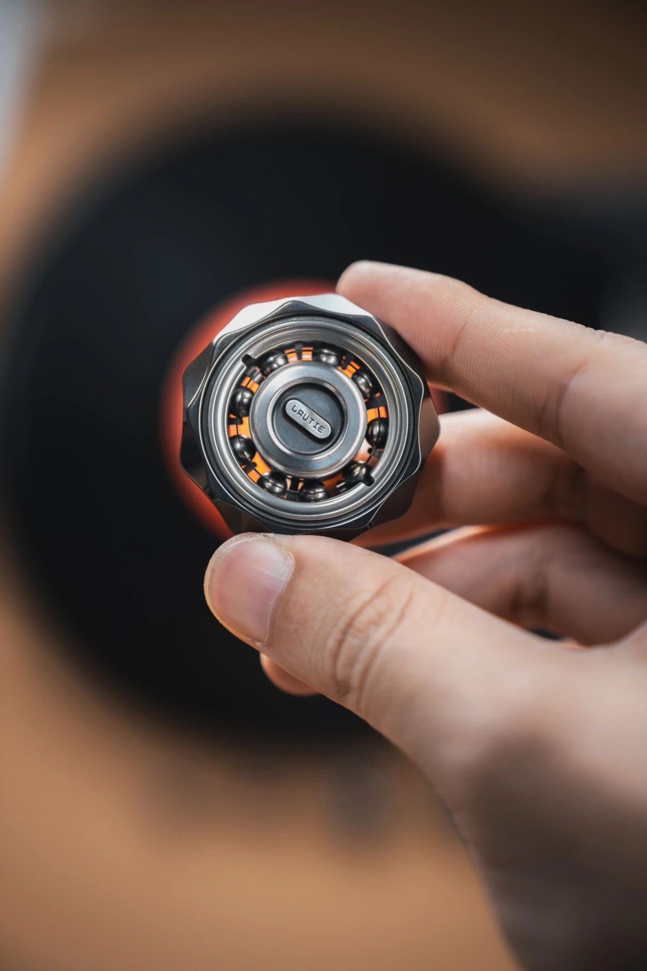 Lautie Bit 05 Beaded Tactile Fidget Spinner | LautieEDC bit-05 Hand Spinner | Lautie EDC Bit Series Bit05 Gyro Spinner for Gift and Collection