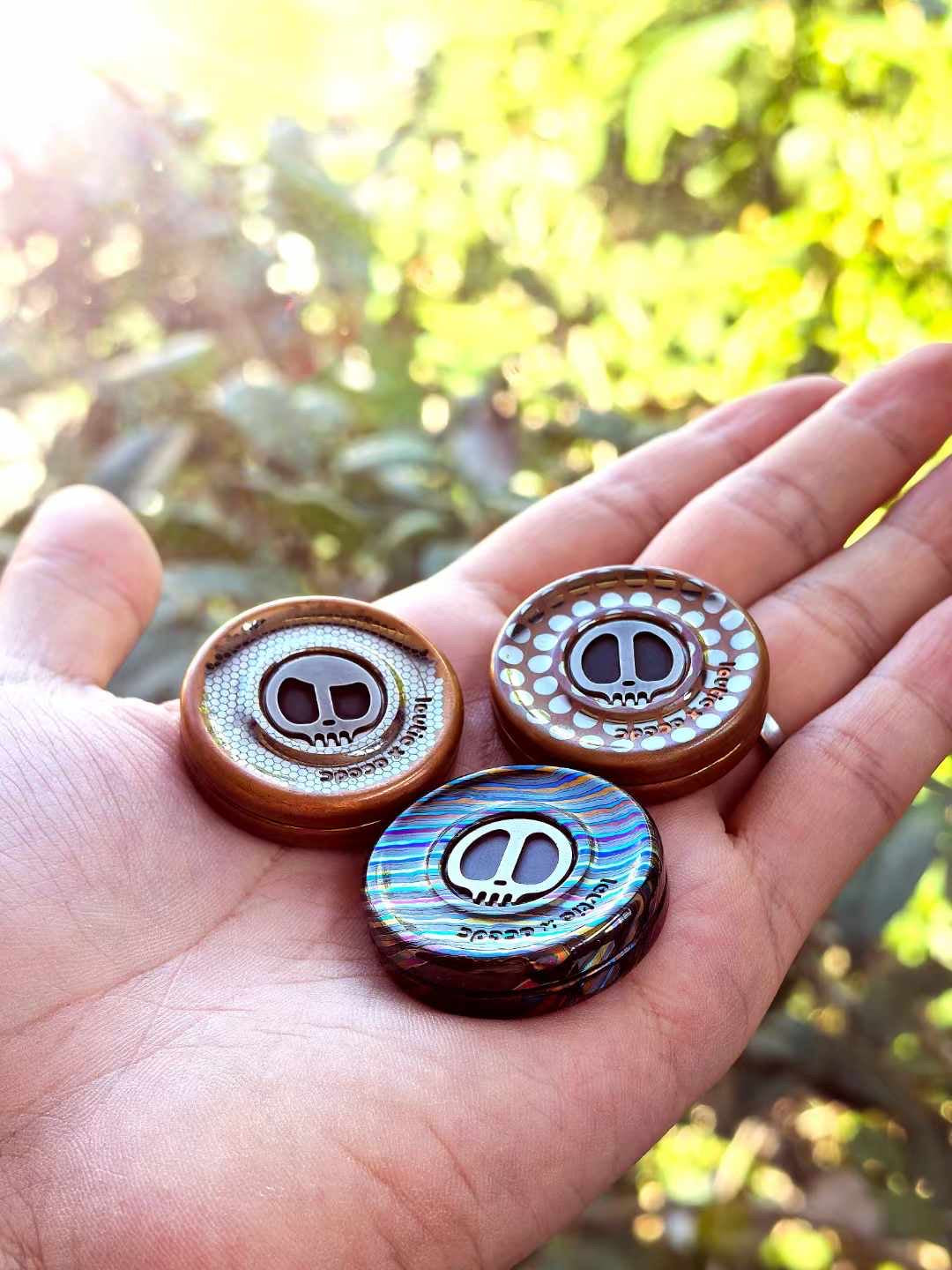 Lautie x ACEdc Superconductive Coin Cap Shape Hand Push Slider | Lautie ACEdc Milky Coin Hand Fidget Slider | Lautie EDC Coin Shape Slider for Collection