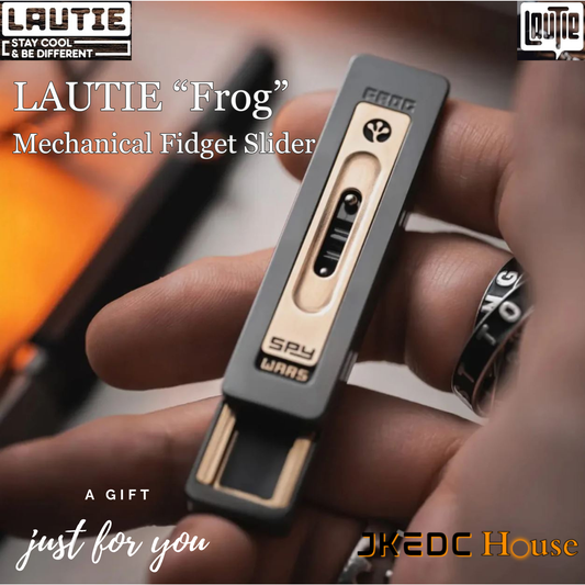 LAUTIE “Frog” Mechanical Fidget Slider | Lautie "Frog" Hand Haptic Slider EDC for Collection & Gift