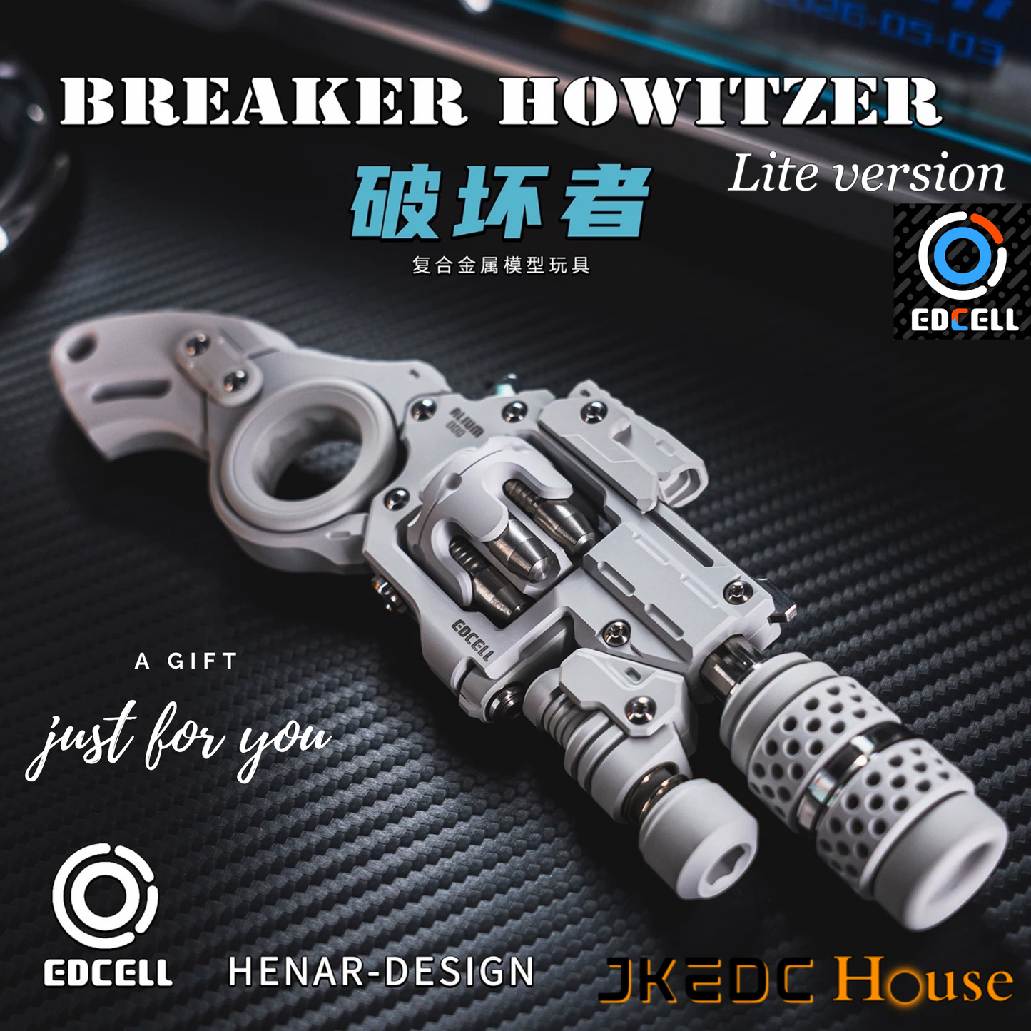 EDCELL Aluminum "Breaker Howitzer 2.0 Lite" Hand Fidget Toy for Gift & Collection