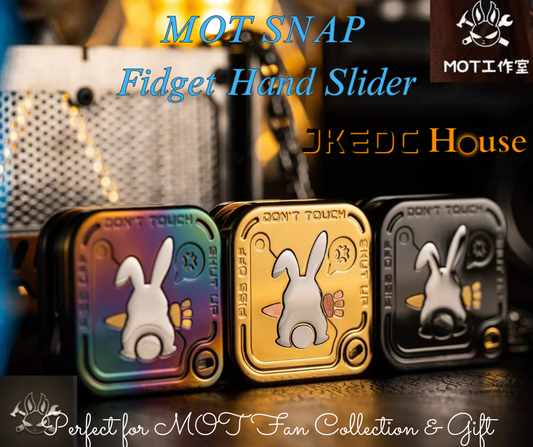 New Arrival MOT EDC SNAP Fidget Hand Slider | MOT New Rabbit Hand Haptic Slider | New MOT Rabbit Zirconium Fidget Slider for Gift & Collection.
