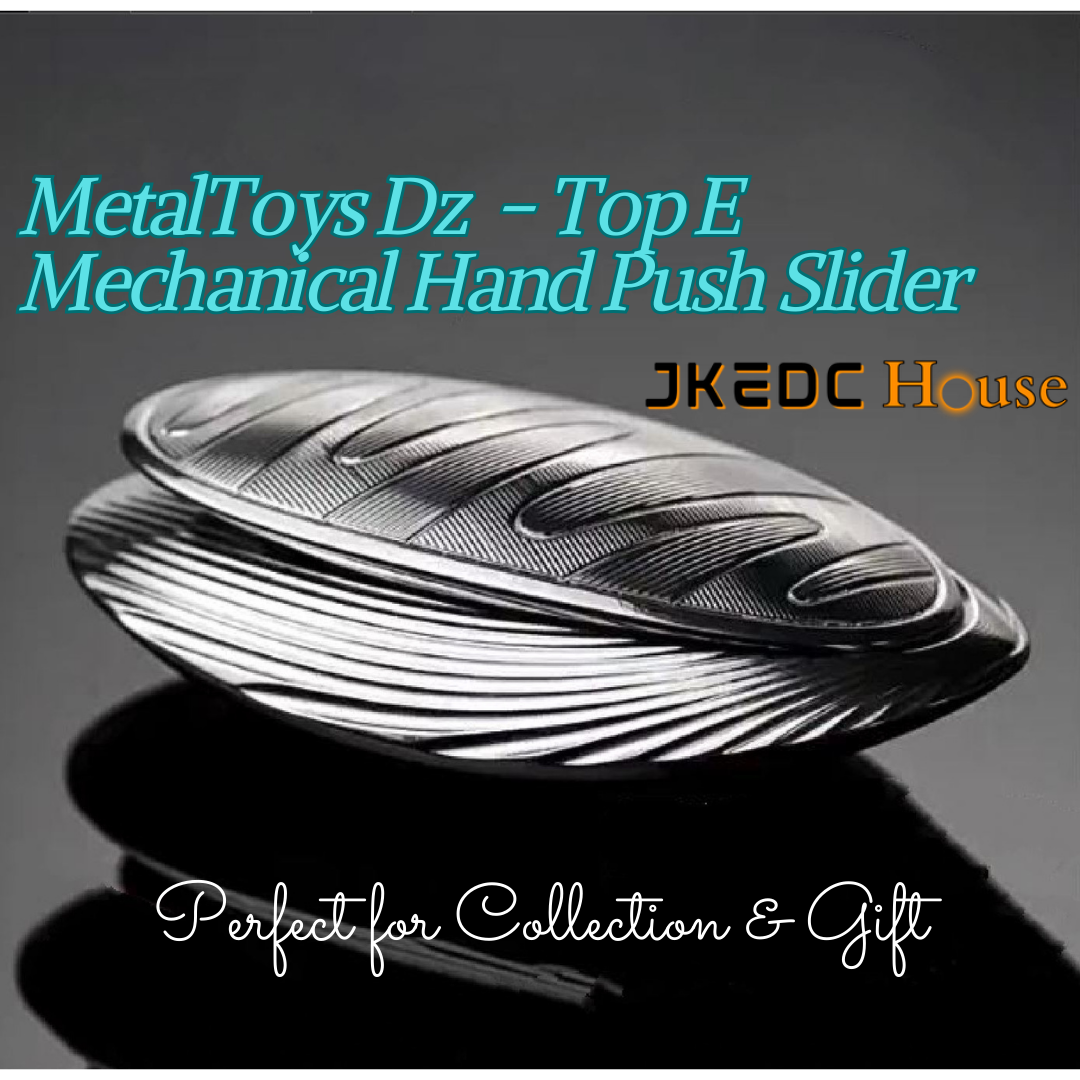 Metal Toys Dz Top-E Stainless Steel Mechanical Hand Push Slider | Metal Toys Dz Top-E Brass EDC Hand Slider | Top-E Metal Fidget for Gift & Collection