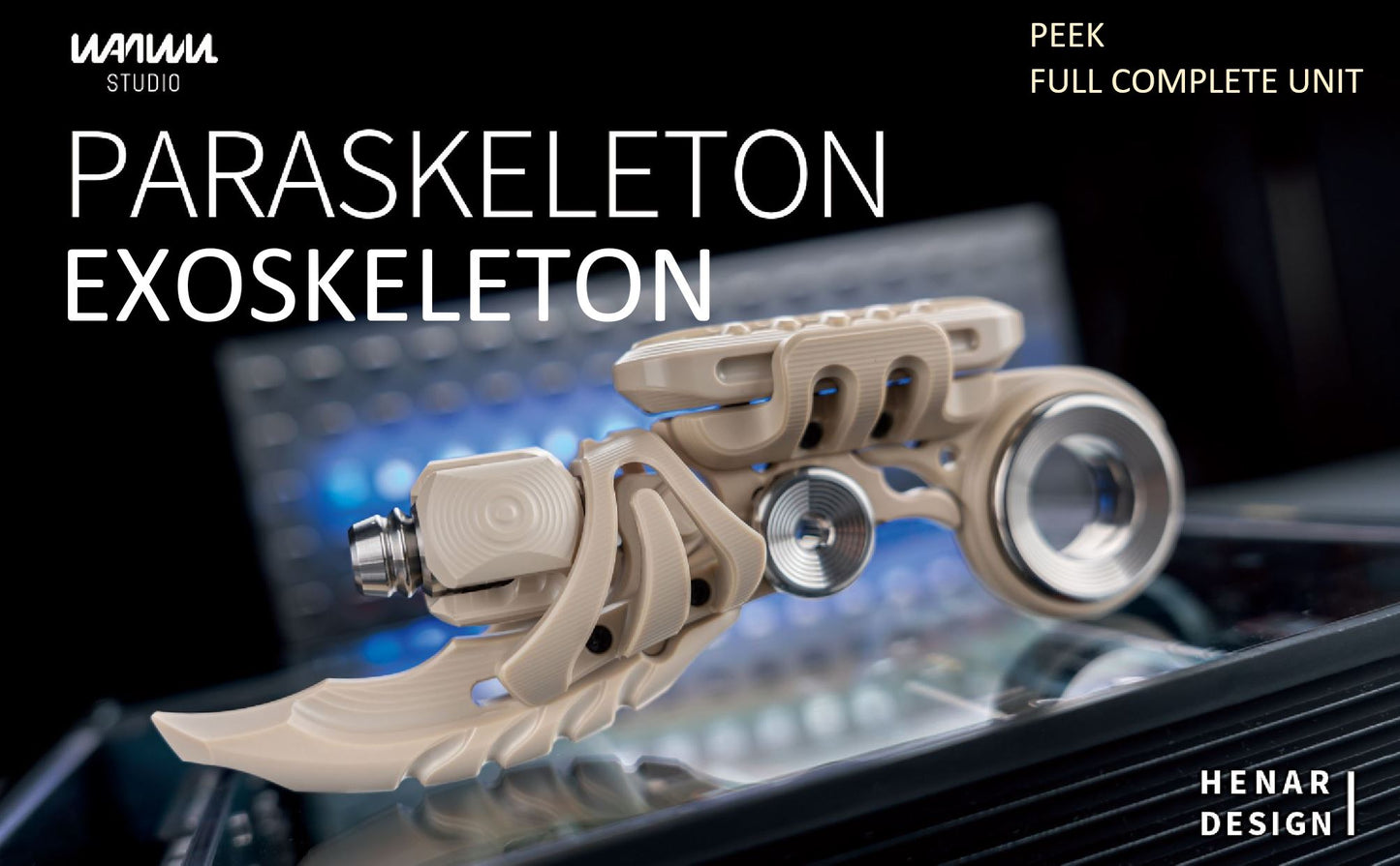 New WANWU EXOSKELETON Zirconium Mechanical Magnetic Hand Haptic Push Slider | New Zirconium EXOSKELETON EDC PEI Hand Push Slider | WANWU EXOSKELETON PPB Fidget Toys for Collection & Gift