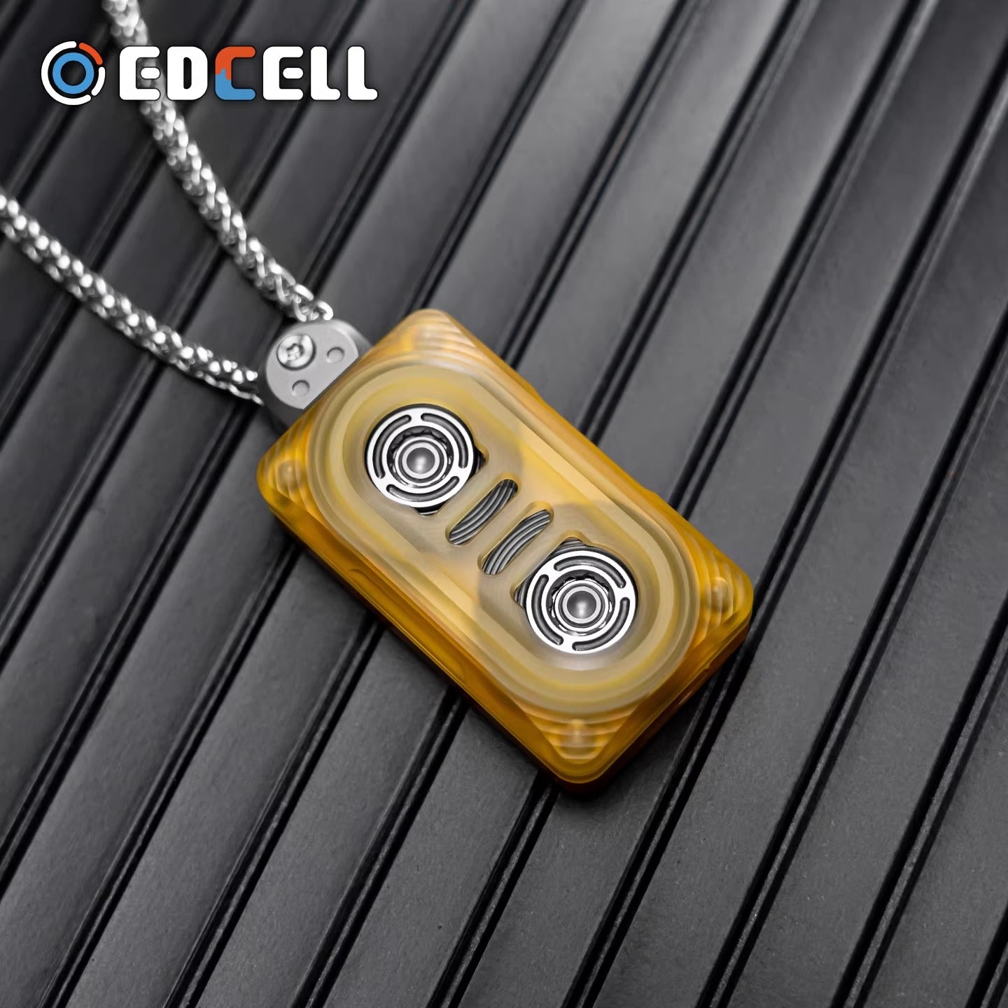 New EDCELL "TAPE DRIVE" PEI_PC_Copper Hand Push Fidget Slider for Collection & Gift
