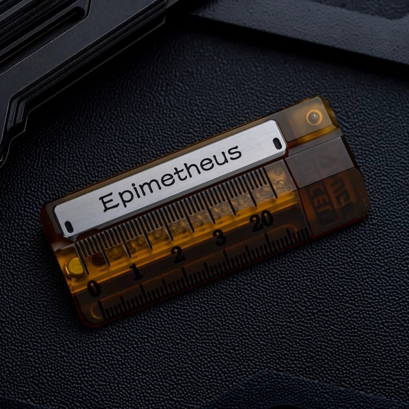 EDCELL x ROGUE Co-Branded "Deception Ruler" Mechanical Push Slider | EDCELL x ROUGUE EDC Haptic Hand Deception Ruler Fidget Slider for Collection &amp; Gift