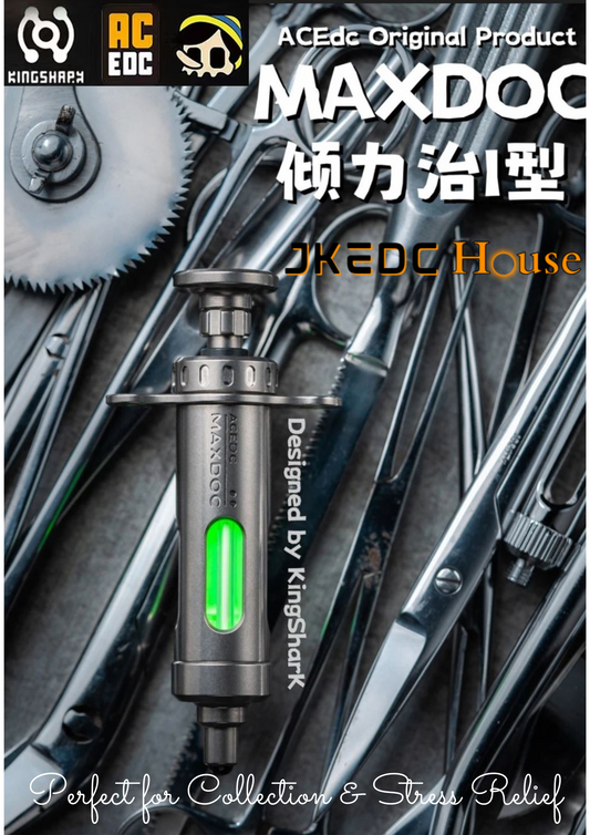New Arrival ACEdc MAXDOC Fidget Hand Slider | ACEdc MAXDOC EDC Hand Haptic Slider | New ACEdc MAXDOC healing protocols Zirconium Fidget Slider for Gift & Collection.