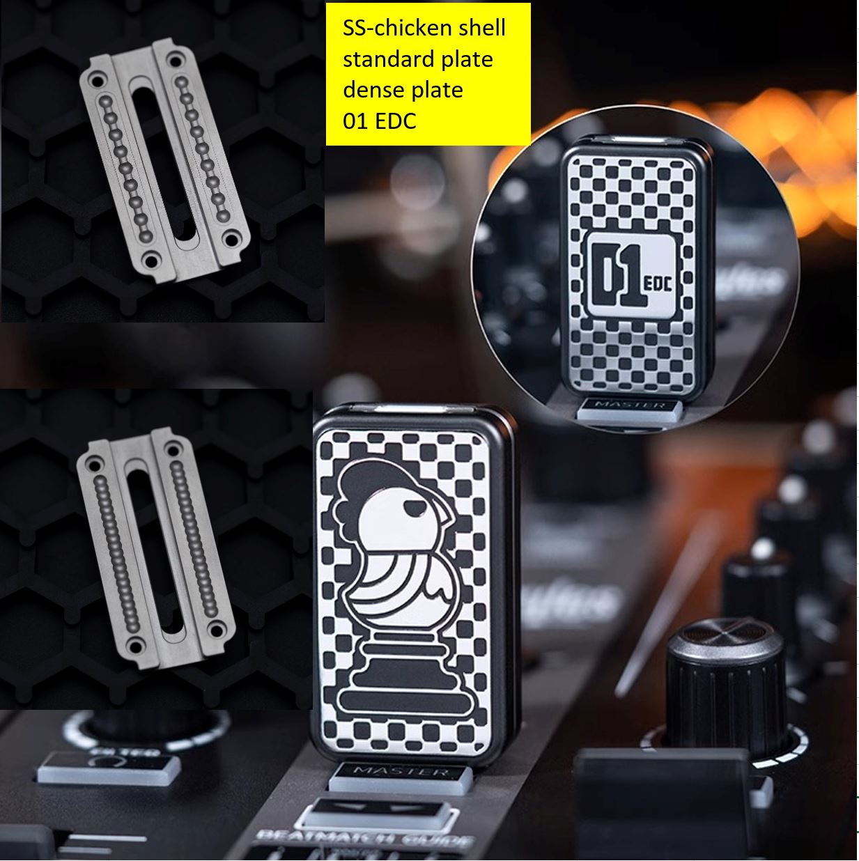 01EDC & YEDC Stainless Steel Limited Mechanical Hand Haptic Slider | 01EDC YEDC Zirconium EDC Hand Fidget Toy for Collection & Gift