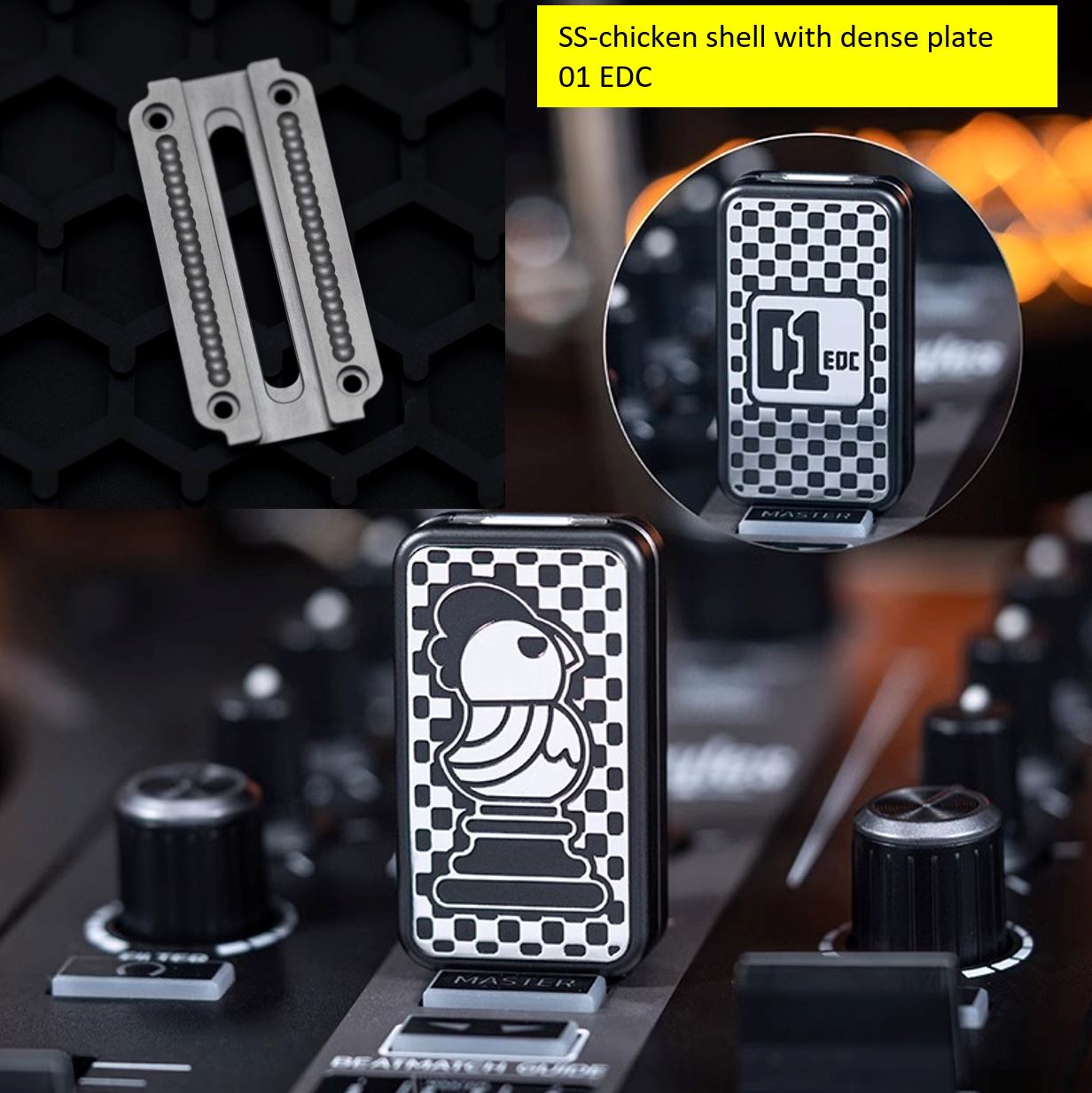 01EDC & YEDC Stainless Steel Limited Mechanical Hand Haptic Slider | 01EDC YEDC Zirconium EDC Hand Fidget Toy for Collection & Gift