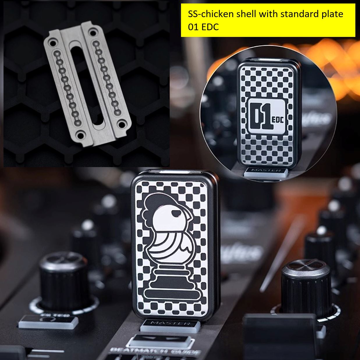 01EDC & YEDC Stainless Steel Limited Mechanical Hand Haptic Slider | 01EDC YEDC Zirconium EDC Hand Fidget Toy for Collection & Gift