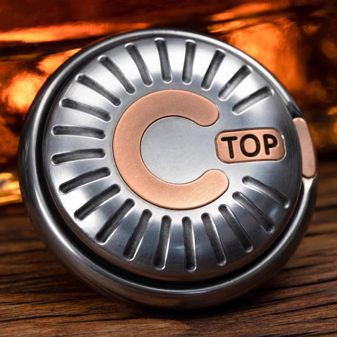 MetalToys DZ Top-C Mechanical Coin Shape Hand Slider | Top - C Stainless Steel Mechanical Coin Fidget Slider for Collection &amp; Gift