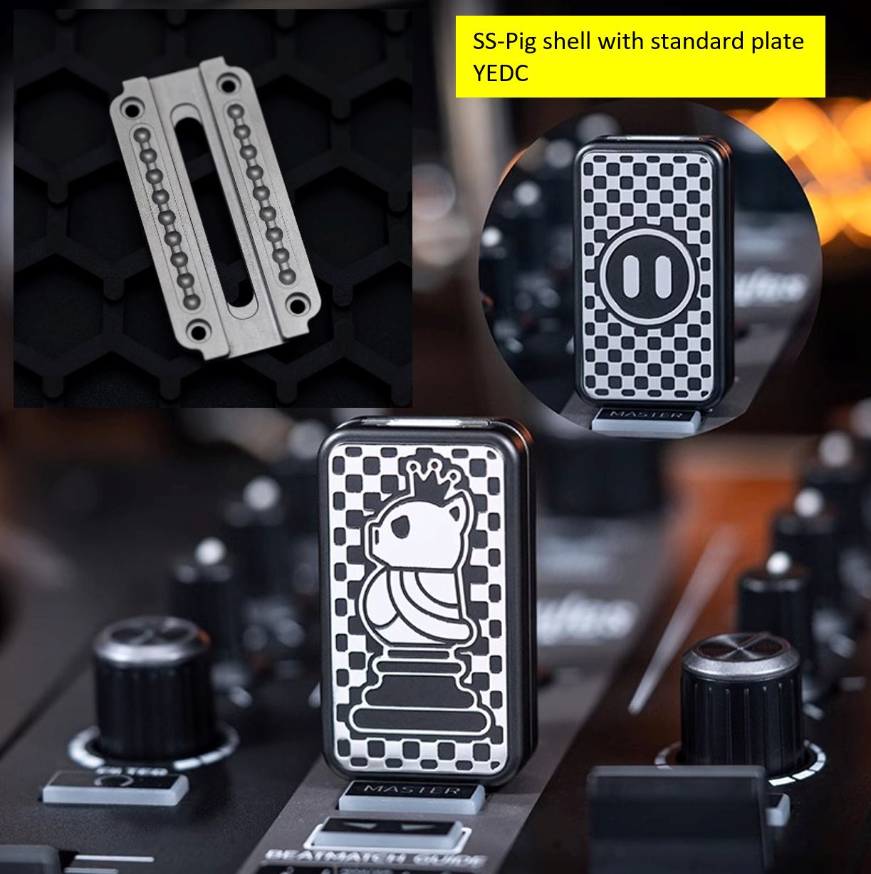 01EDC & YEDC Stainless Steel Limited Mechanical Hand Haptic Slider | 01EDC YEDC Zirconium EDC Hand Fidget Toy for Collection & Gift