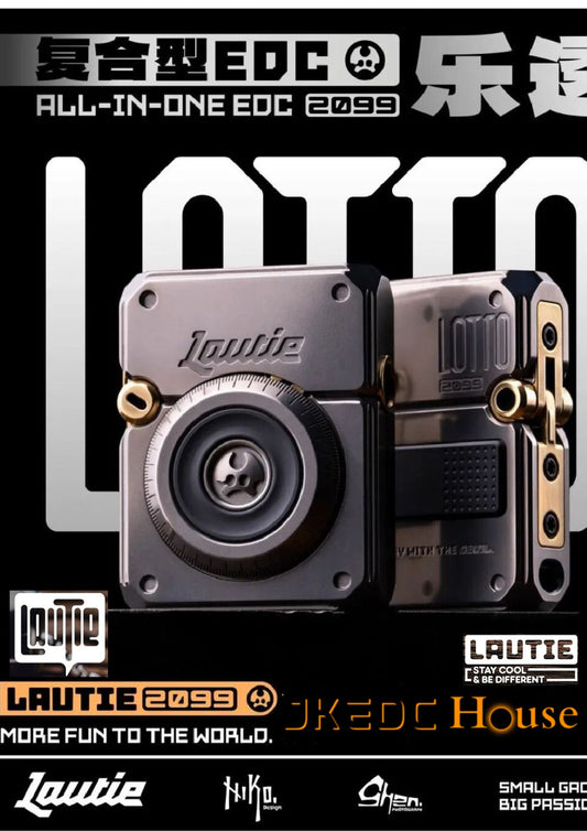 New Lautie 2099 Series Lotto Titanium Lighter Box Gyro Fidget Slider Spinner for Collection & Gift