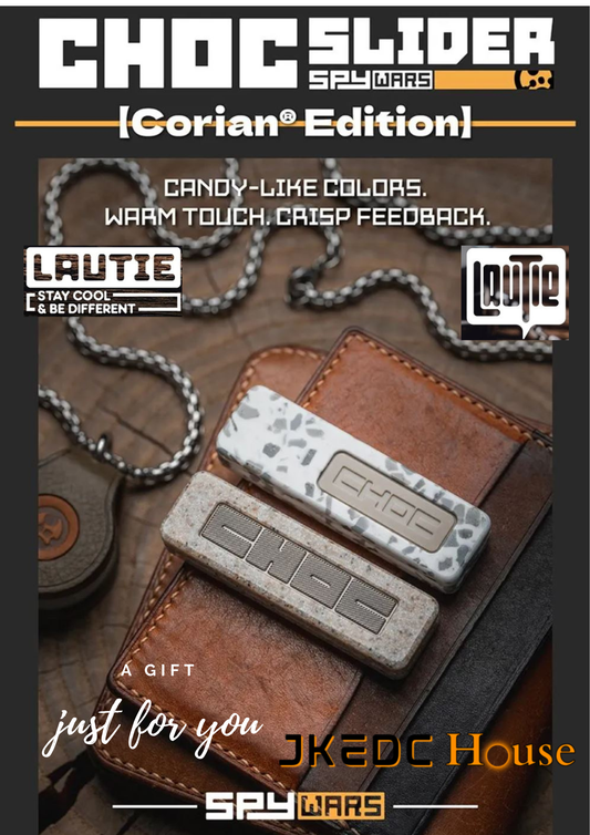 Lautie Choc Corian Mechanical EDC Hand Haptic Fidget Slider for Collection & Gift