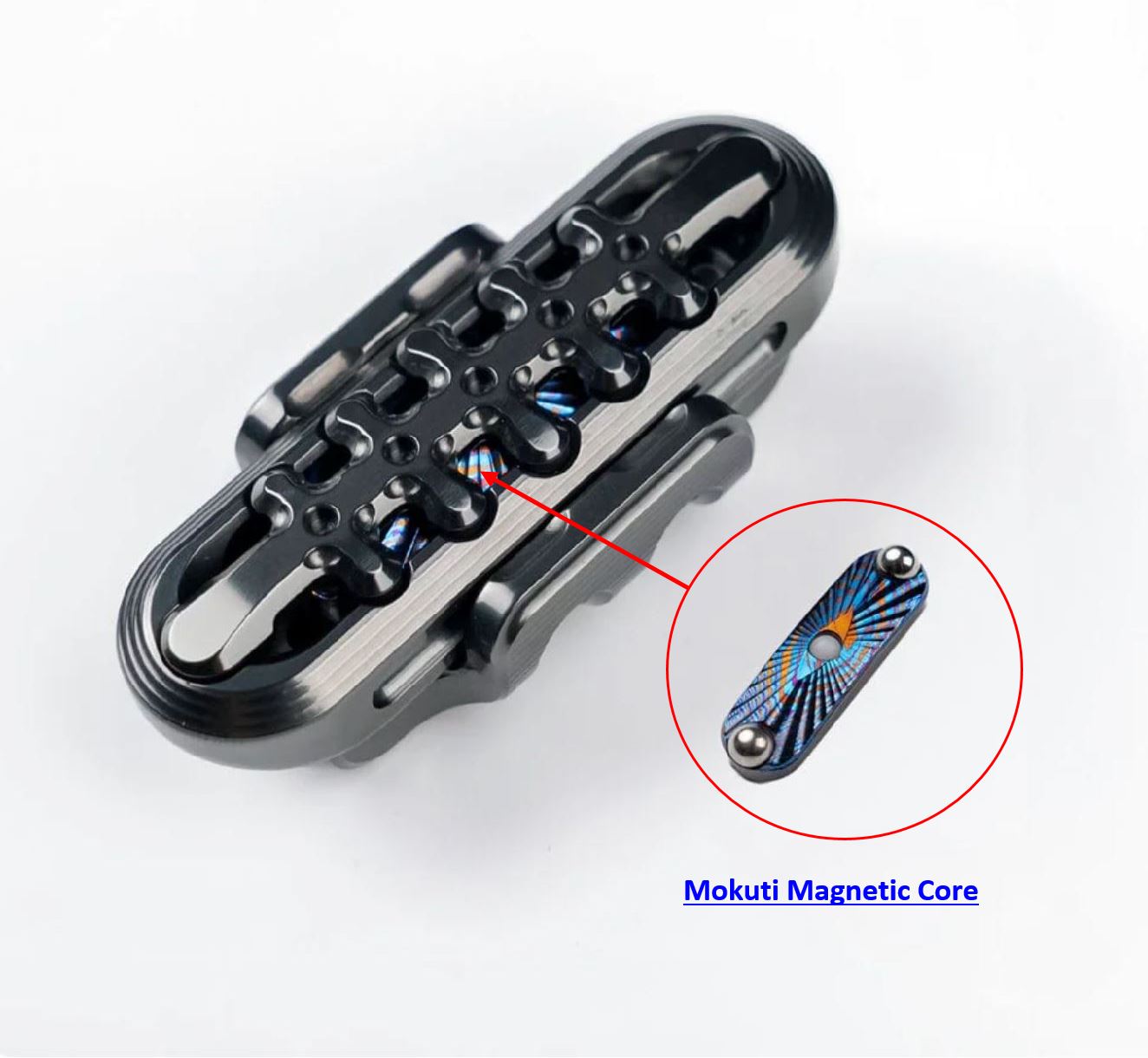 New WANWU PARASKELETON Zirconium Mechanical Magnetic Hand Haptic Push Slider PPB Fidget Toys for Collection & Gift