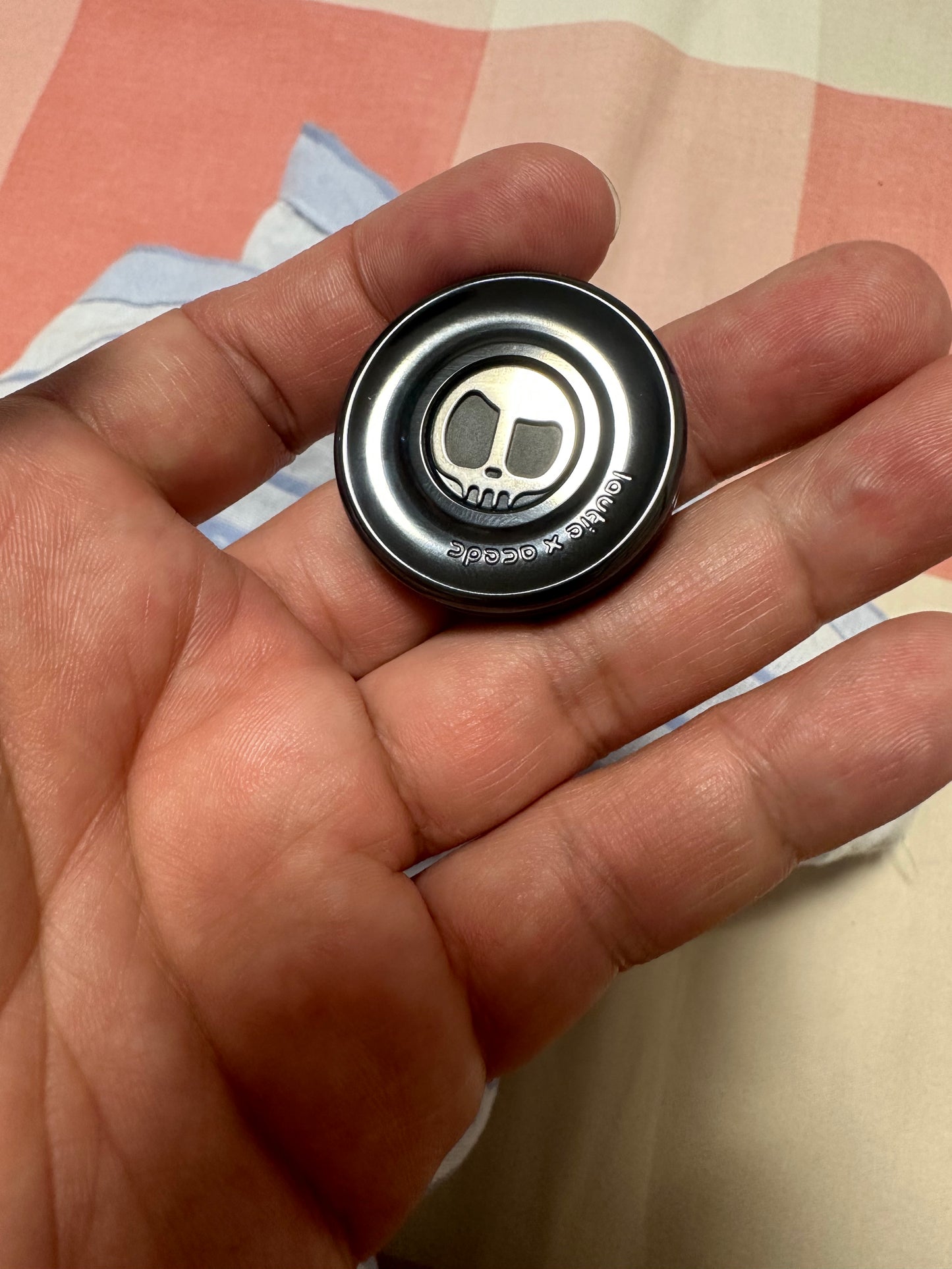 Lautie x ACEdc Superconductive Coin Cap Shape Hand Push Slider | Lautie ACEdc Milky Coin Hand Fidget Slider | Lautie EDC Coin Shape Slider for Collection