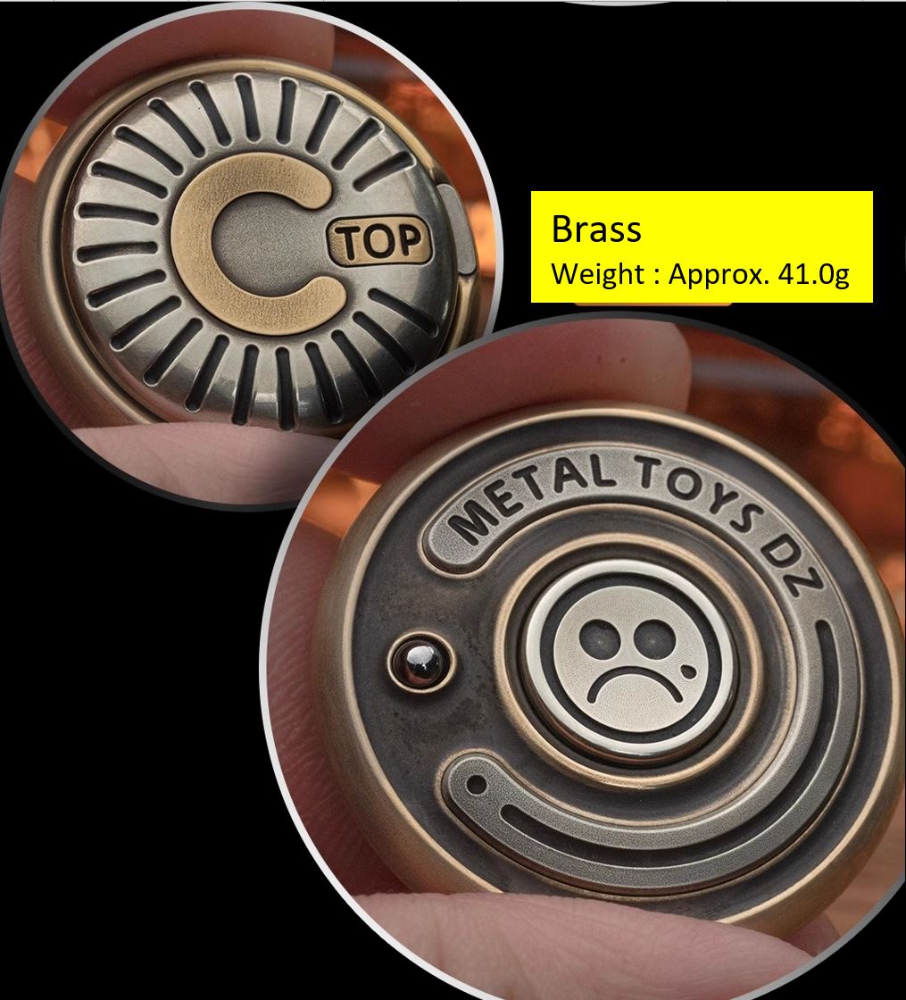 MetalToys DZ Top-C Mechanical Coin Shape Hand Slider | Top - C Stainless Steel Mechanical Coin Fidget Slider for Collection &amp; Gift