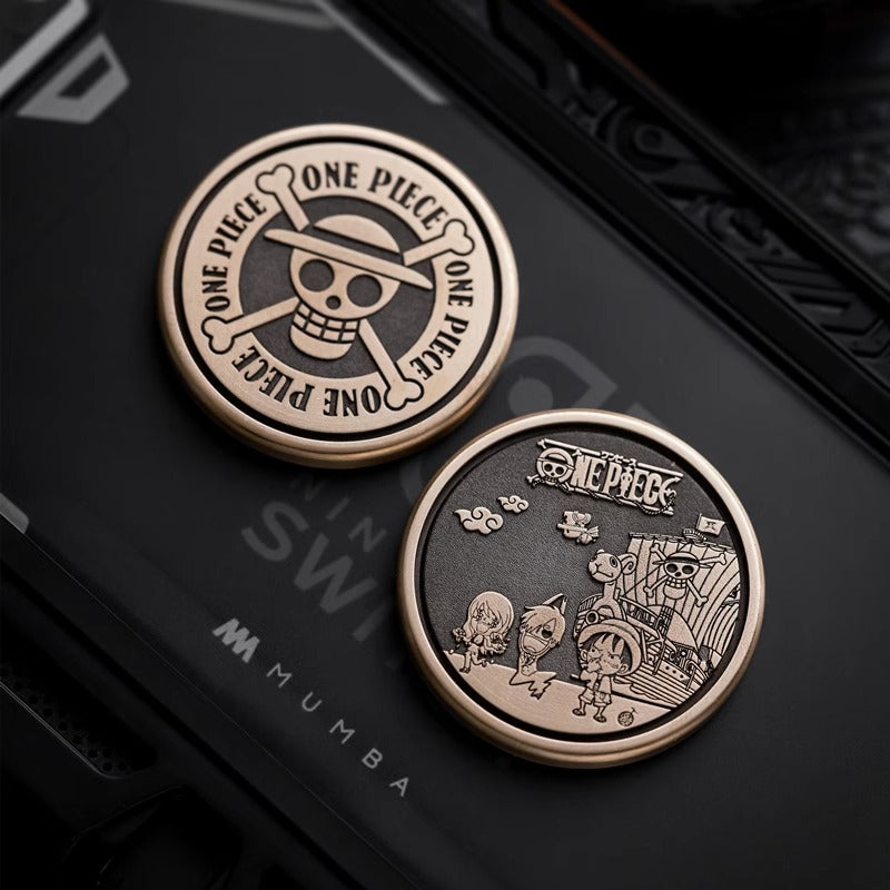 Mini ACEDC Stainless Steel Cartoon Theme Coin Shape Push Slider | Metal Theme Coin Push Slider | Mini EDC Cartoon Coin Slider for Collection