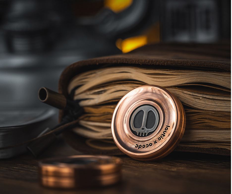 Lautie x ACEdc Superconductive Coin Cap Shape Hand Push Slider | Lautie ACEdc Milky Coin Hand Fidget Slider | Lautie EDC Coin Shape Slider for Collection