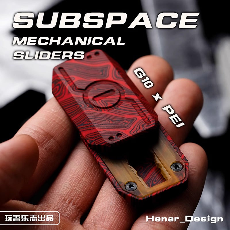 WANWU Stainless Steel Subspace Mechanical Hand Slider | Wanwu Mini G10 Subspace Mechanical EDC Hand Slider | Mini PPB Metal Slider for Collection & Gift