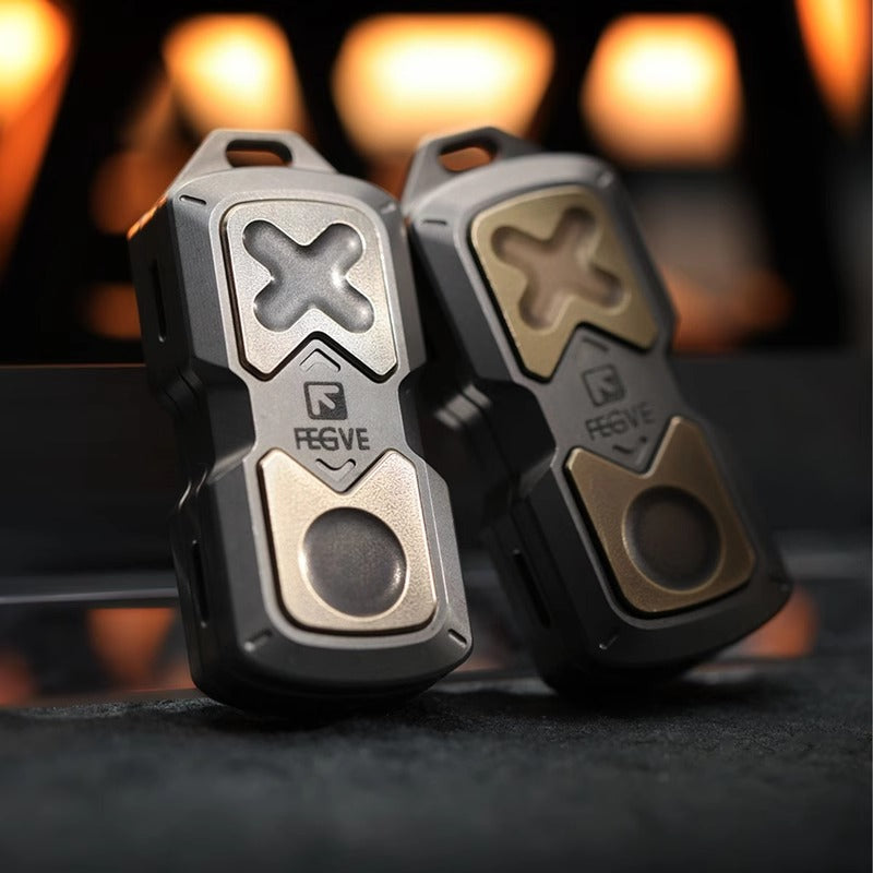 New FEGVE 101 Series Titanium TC4 Three Layer Hand  Haptic Push Slider | New FEGVE  Fidget Toy Hand Push PPB Decompression| FEGVE EDC Push Slider for Gift & Collection